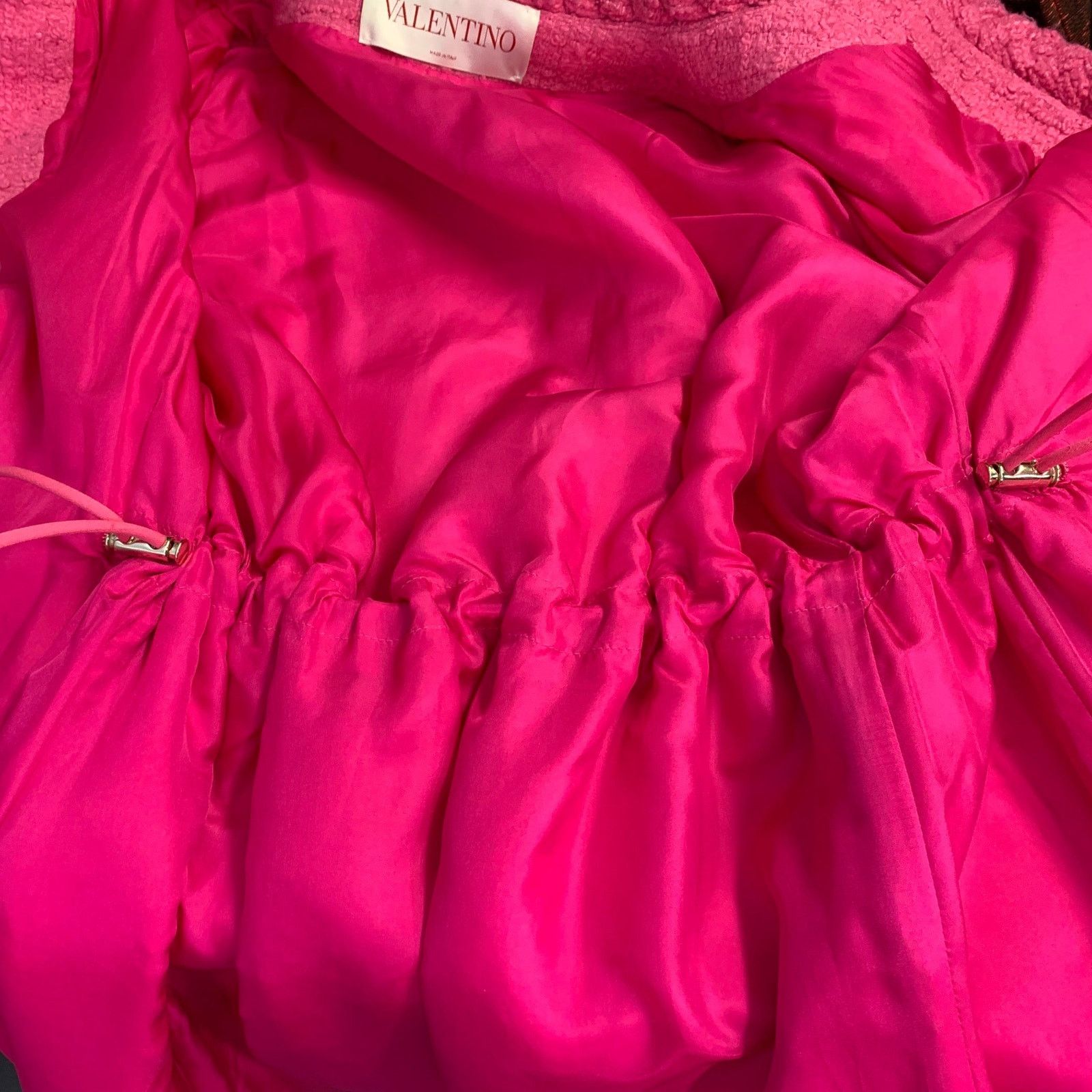 Valentino VALENTINO 2021 Size S Pink Wool Silk Tweed Oversized Jacket Size S / US 4 / IT 40 - 10 Thumbnail