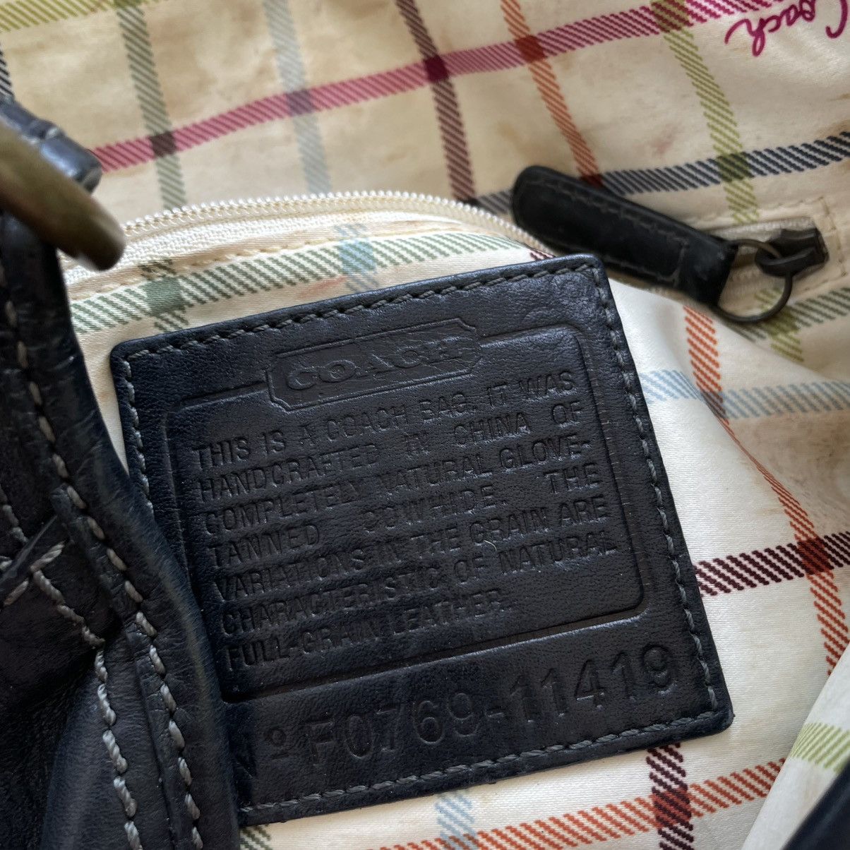 Vintage Coach Black Canvas Leather Flap Strap Shoulder Bag 11434 Size ONE SIZE - 10 Thumbnail