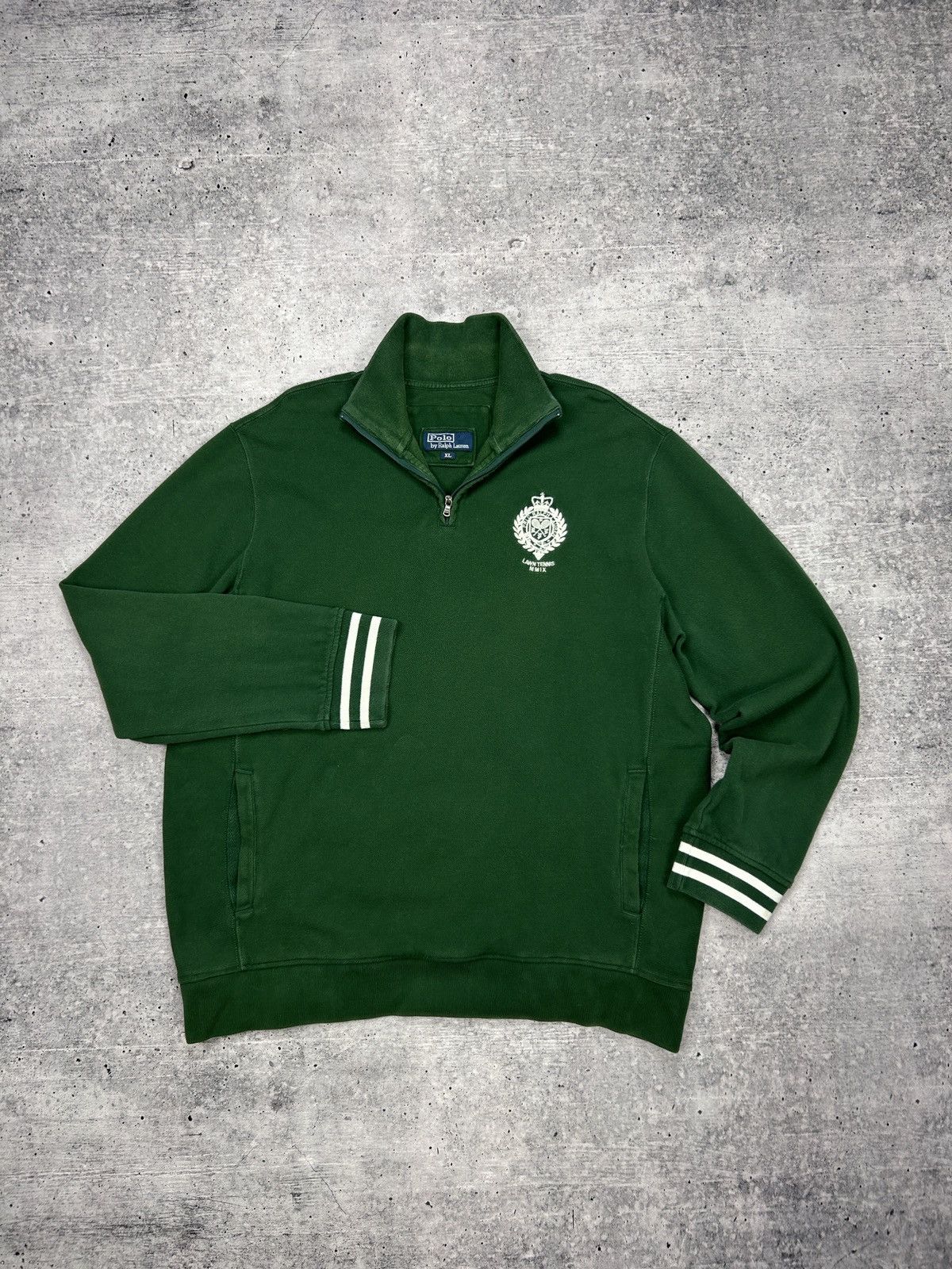 Designer × Polo Ralph Lauren × Vintage Vintage Polo Ralph Lauren 90’s Y2K Style 1/3 Zip Sweatshirt Size US XL / EU 56 / 4 - 10 Thumbnail