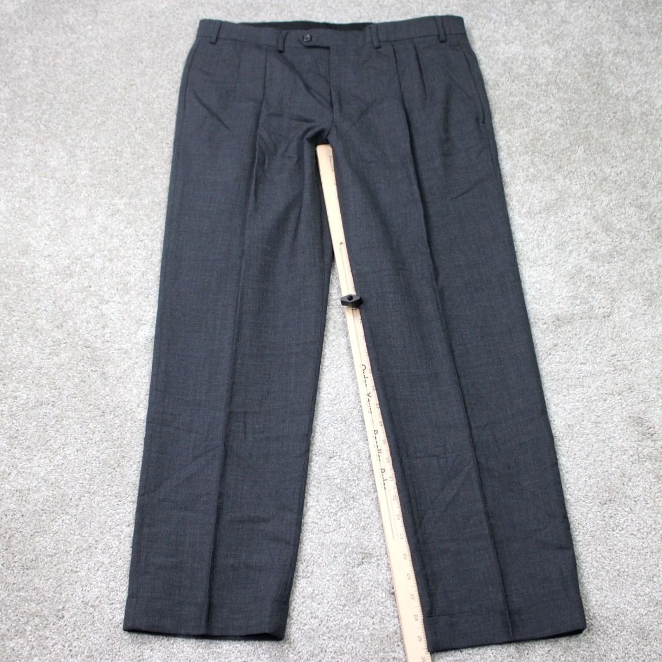 Ralph Lauren LAUREN Ralph Lauren Pants Mens 36x30 Gray Wool Pleated Cuffed Dress Pants Straight 90s Preppy Size US 36 / EU 52 - 2 Thumbnail