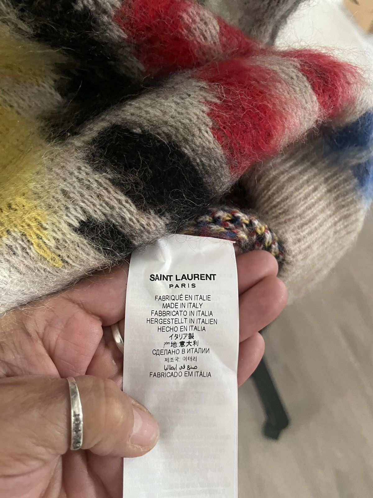 Saint Laurent Paris Saint Laurent Colorful Mohair Knit Size US M / EU 48-50 / 2 - 4 Thumbnail