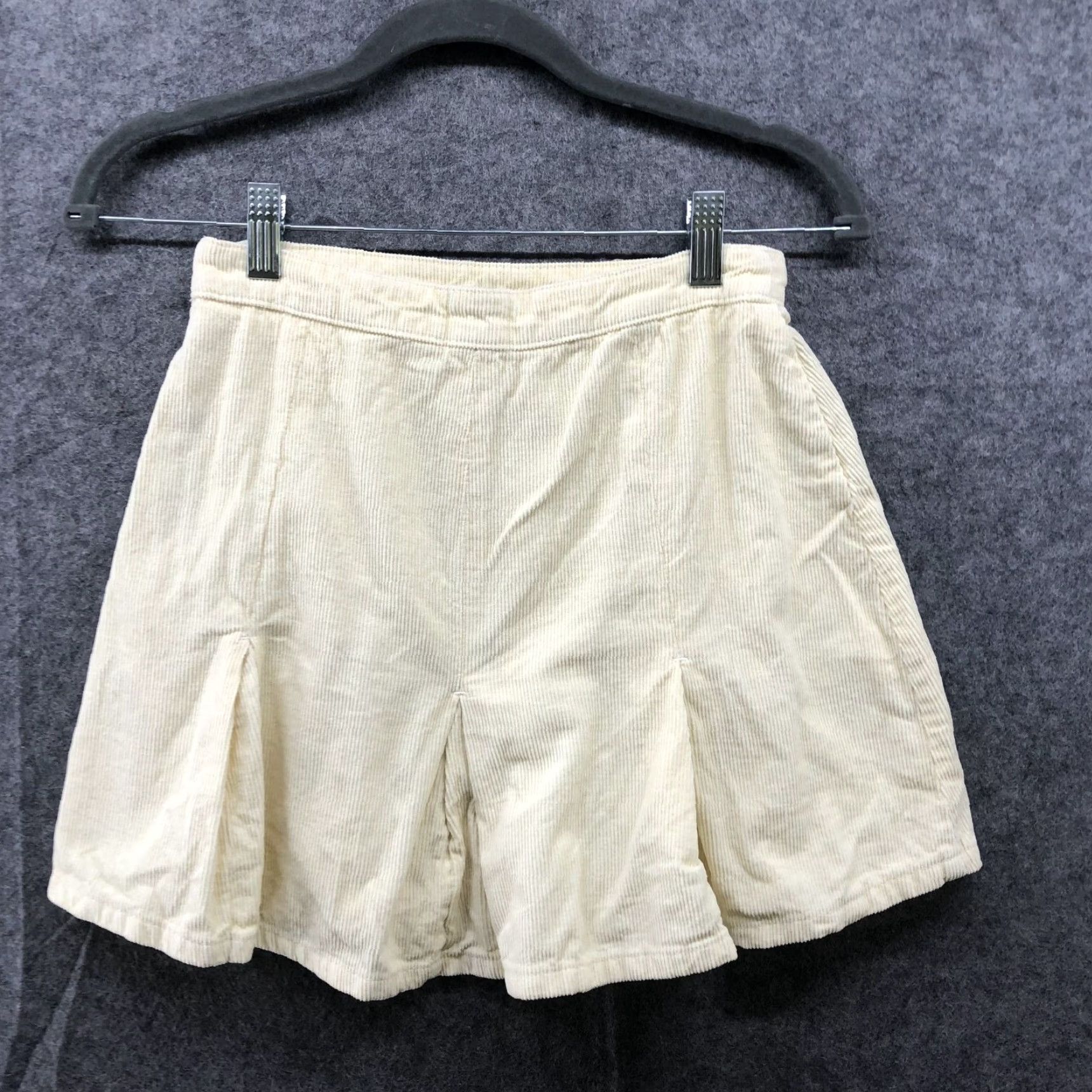 Bdg BDG Skirt Womens S Corduroy Mini Pleated Yellow Cotton Schoolgirl Side Zip Fashion Size 28" / US 6 / IT 42 - 2 Thumbnail