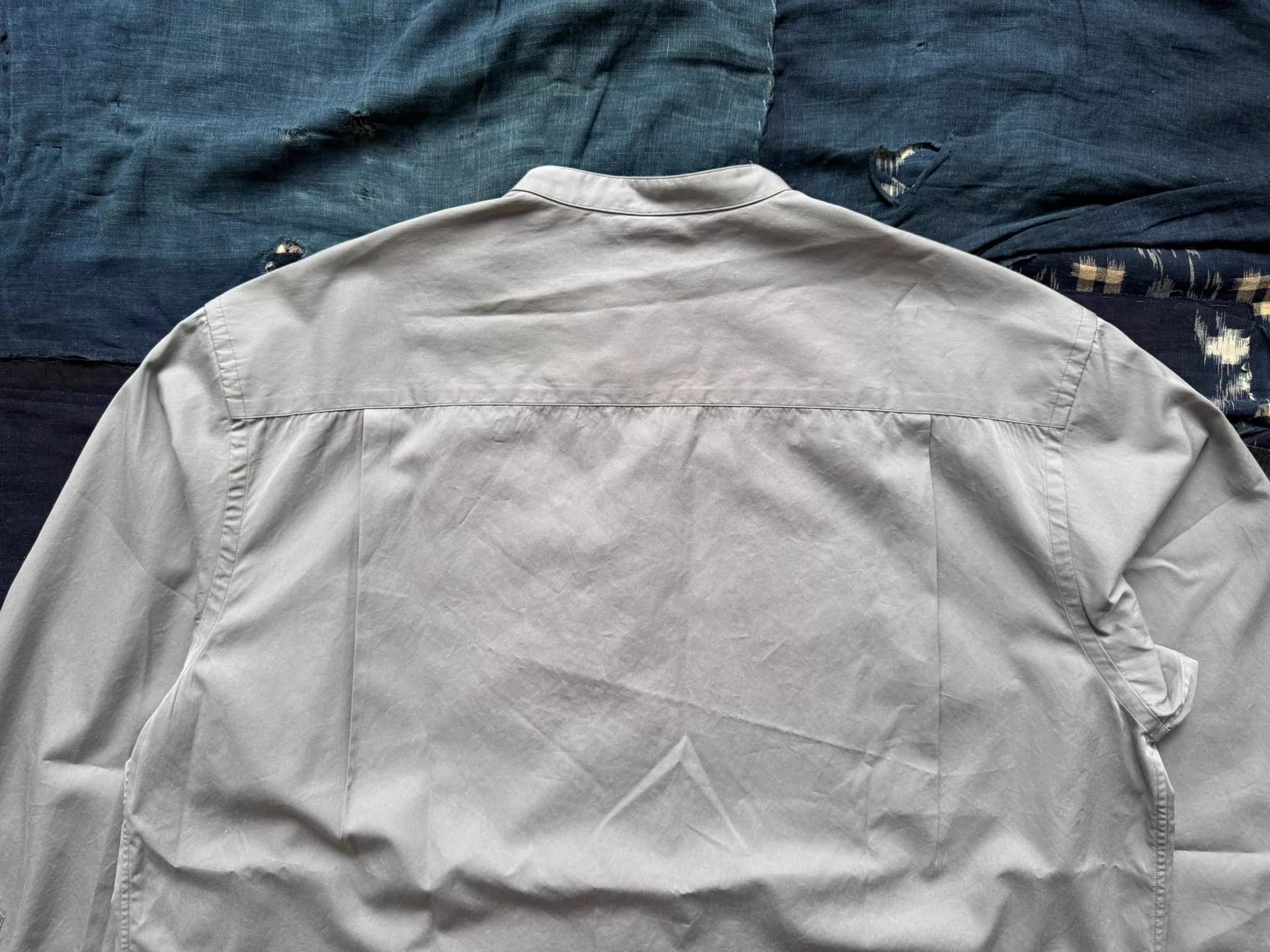 A.PRESSE A.PRESSE 25SS Collarless LS Shirt Gray 2 Size US M / EU 48-50 / 2 - 4 Thumbnail