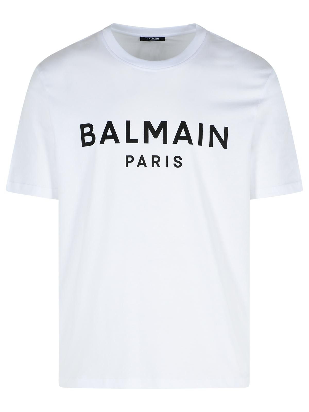Balmain BALMAIN White Cotton T-Shirt Size US L / EU 52-54 / 3 - 1 Thumbnail