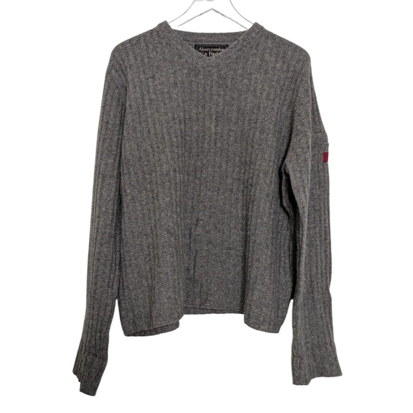 Abercrombie & Fitch Abercrombie & Fitch Ribbed Sweater Mens Size XL Gray Chunky Size US XL / EU 56 / 4 - 1 Thumbnail