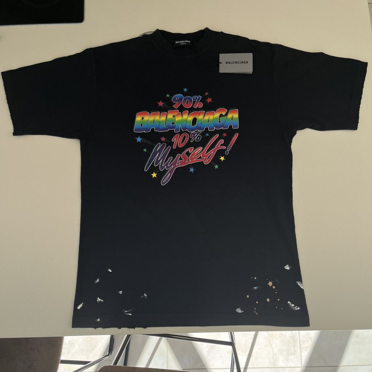 Balenciaga Balenciaga Black 90% Balenciaga 10% Myself Print T 