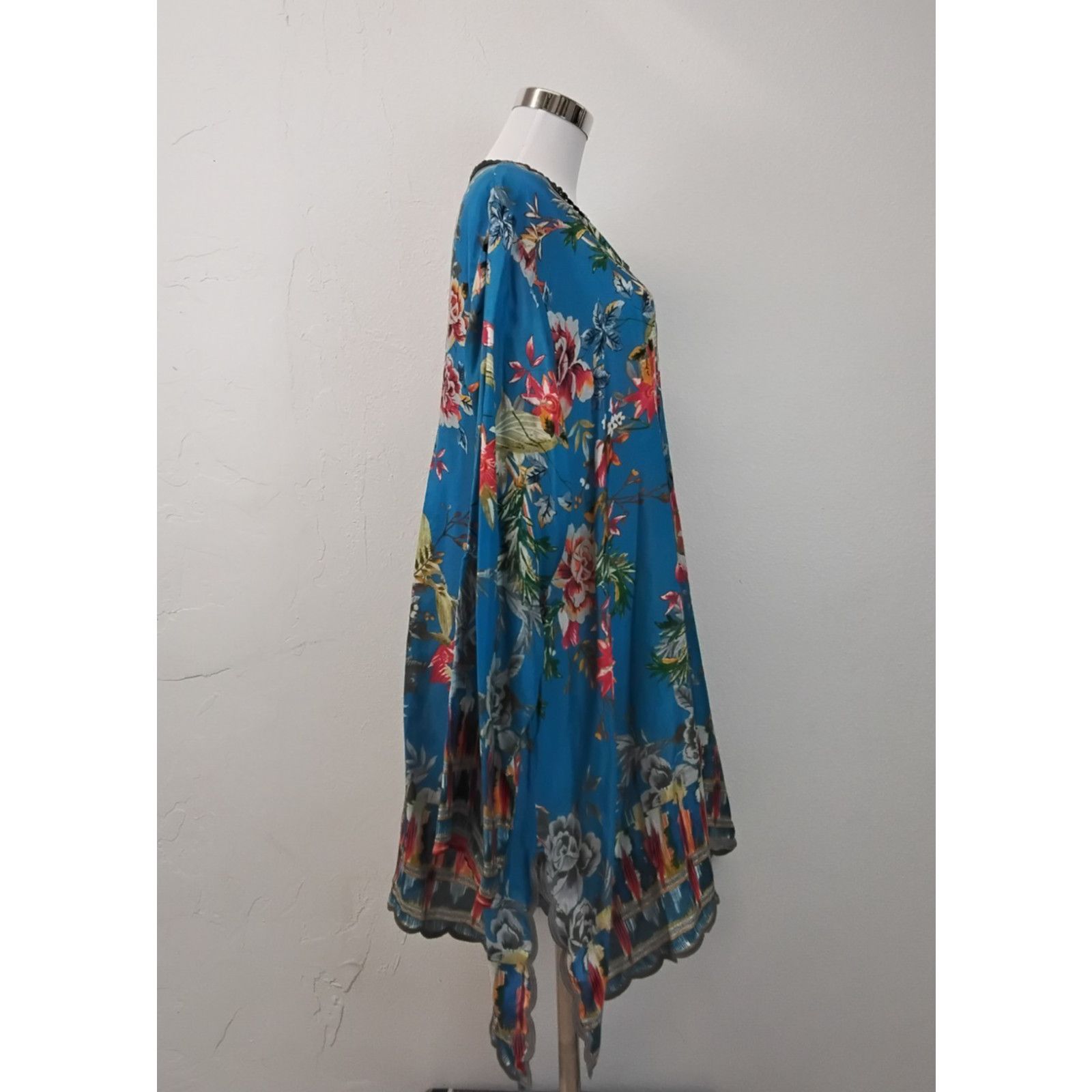 Johnny Was Johnny Was Silk Dress/Tunic Women's M/L Floral Size L / US 10 / IT 46 - 4 Thumbnail