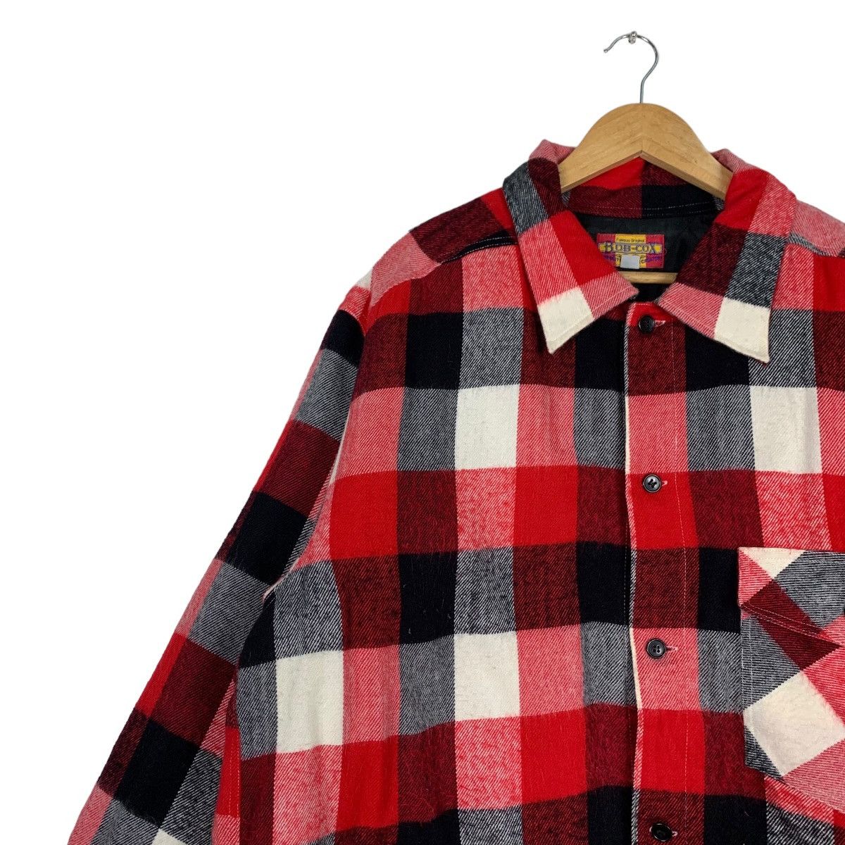 Flannel BOB-COX Red Checked Flannel Jacket #1143-C52 Size US M / EU 48-50 / 2 - 3 Thumbnail