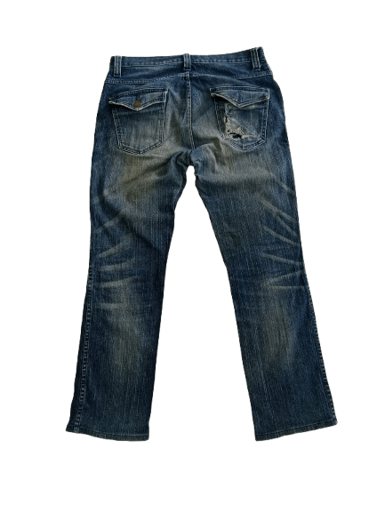Uniqlo UNIQLO Blue Denim Zipper Pocket Japanese Brand Size US 33 - 2 Thumbnail