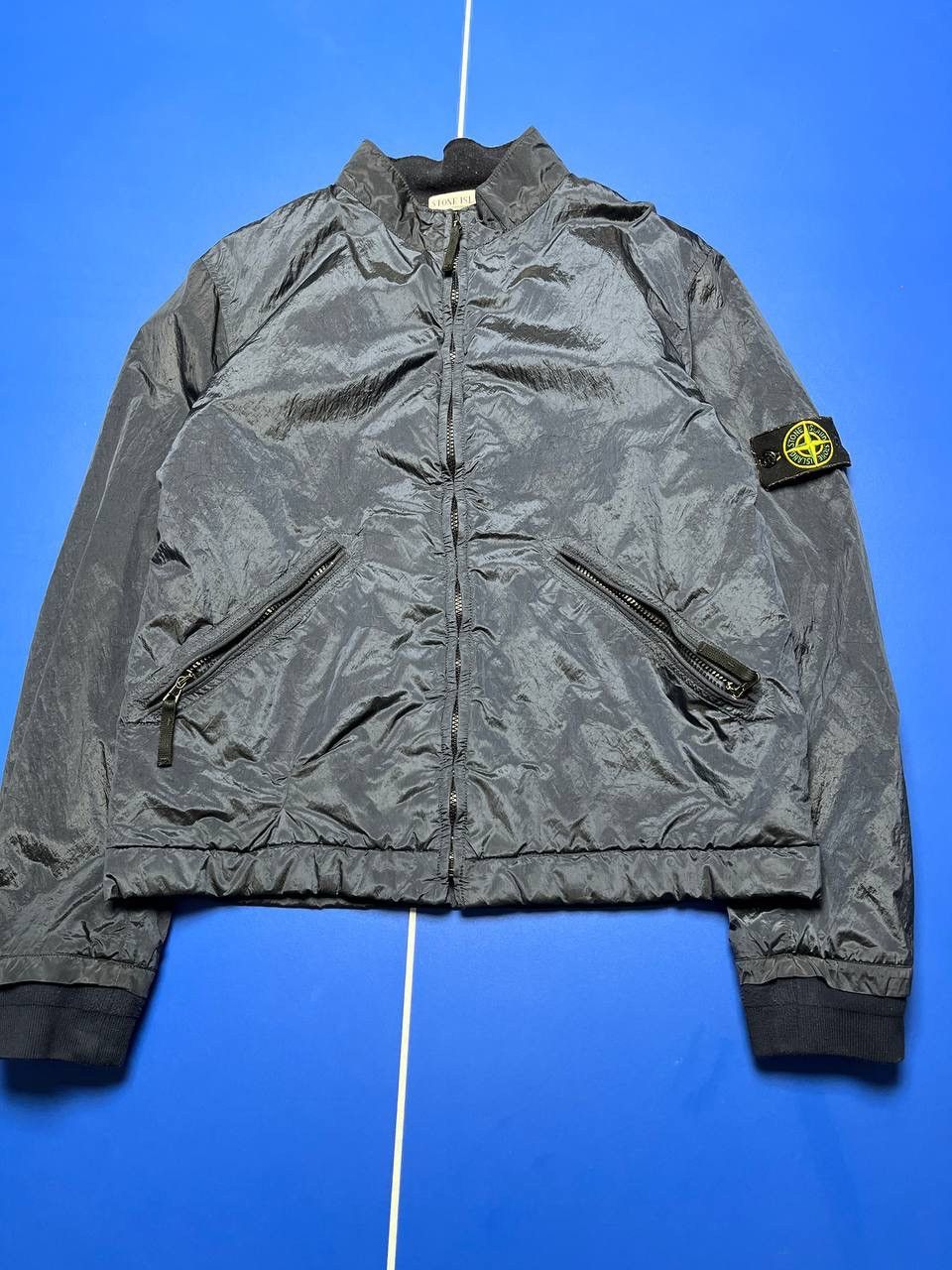 Stone Island Stone Island 2007 Navy Nylon Metal Quilted Bomber Jacket Size US M / EU 48-50 / 2 - 1 Thumbnail