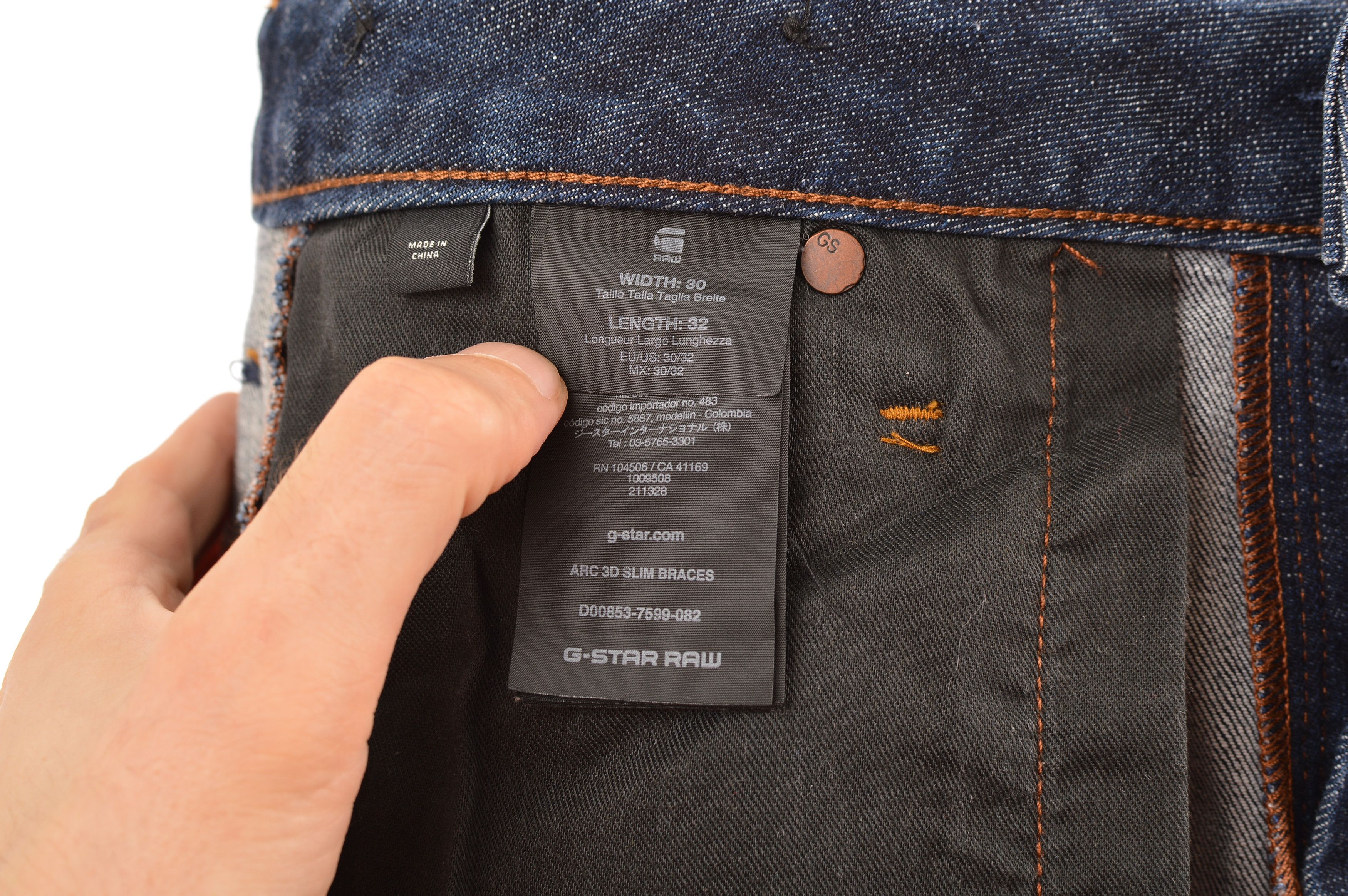 G-Star G-Star Raw Arc 3D Slim Braces Denim Jeans Size US 30 / EU 46 - 9 Thumbnail