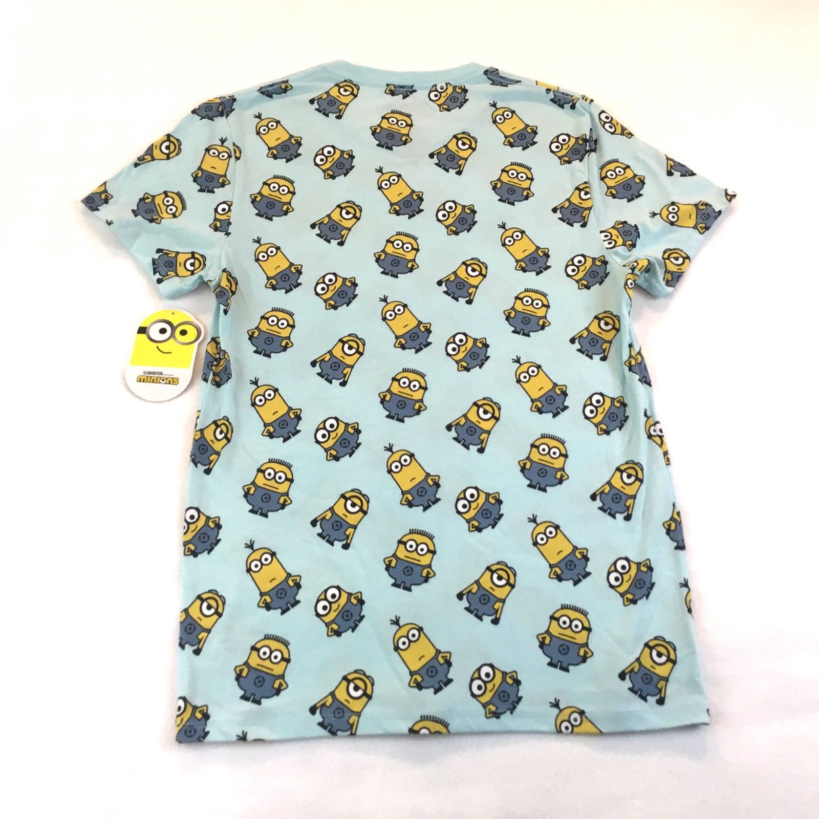 Other Minions T-Shirt Blue Scattered Print Characters Small NWT Size S / US 4 / IT 40 - 4 Thumbnail
