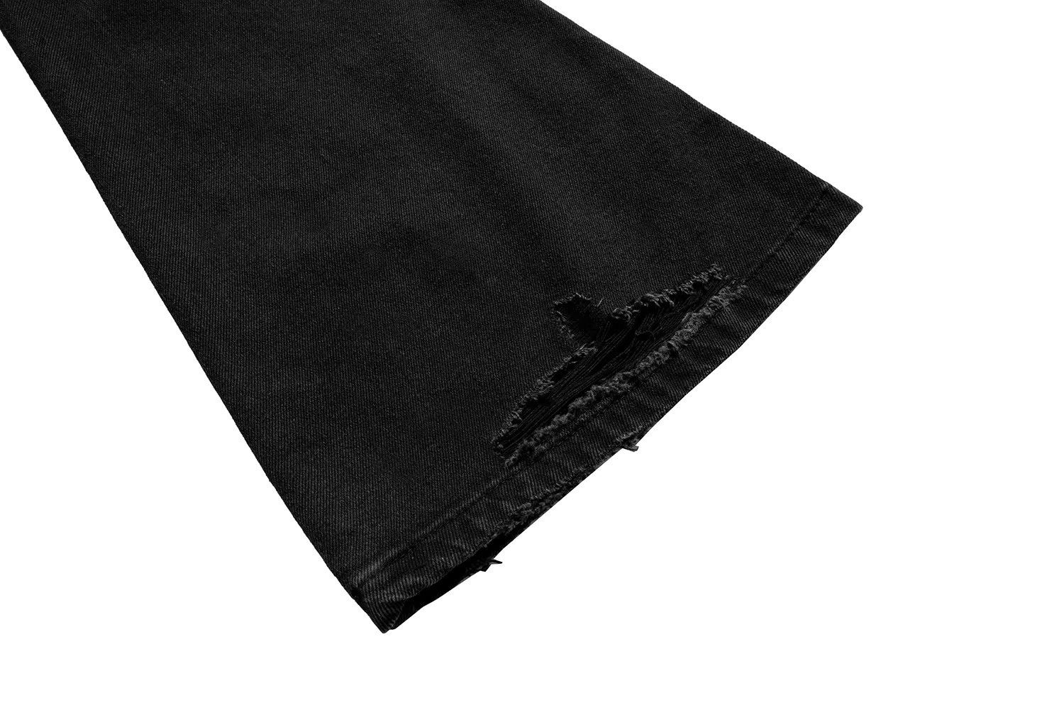 Japanese Brand × Jean Frayed Tassel Black Flare Jeans Size US 33 - 7 Thumbnail
