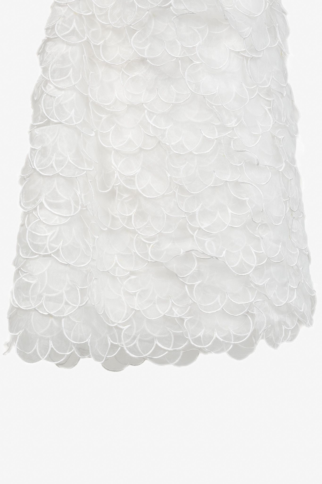 Other Sue Wong White Embellished Scalloped-Skirt Mini Dress Size S / US 4 / IT 40 - 7 Thumbnail