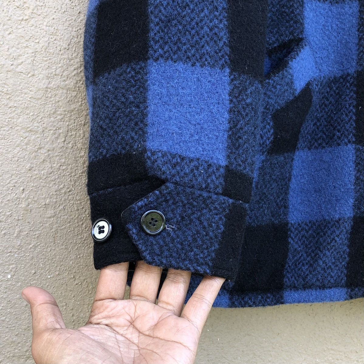 Flannel Vintage Only Wear Famous Brand B.B.H Plain Wool Jacket Size US L / EU 52-54 / 3 - 11 Thumbnail