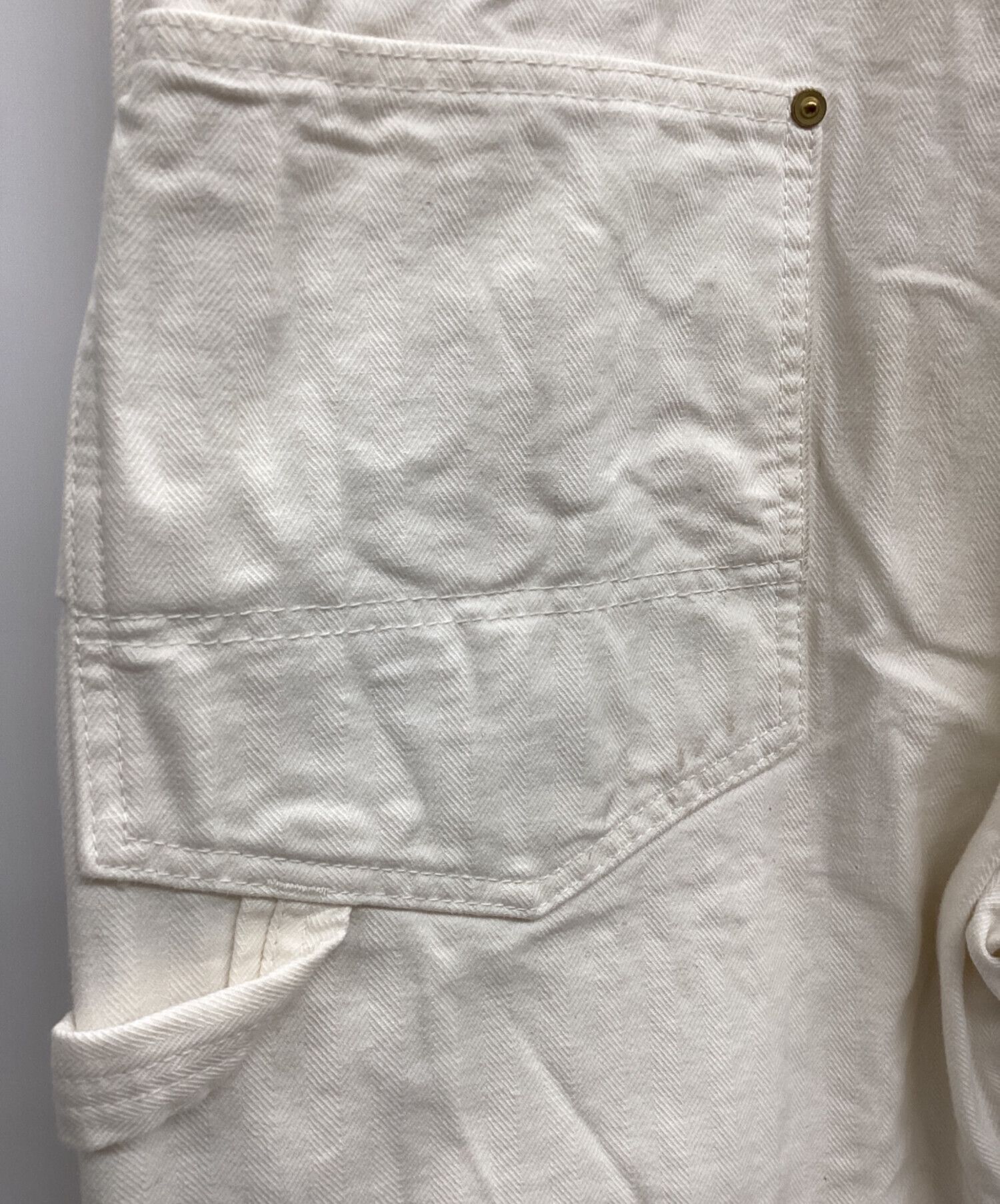 Iron Heart IRON HEART Plain Overalls White Cotton W30 Size US 34 / EU 50 - 5 Thumbnail