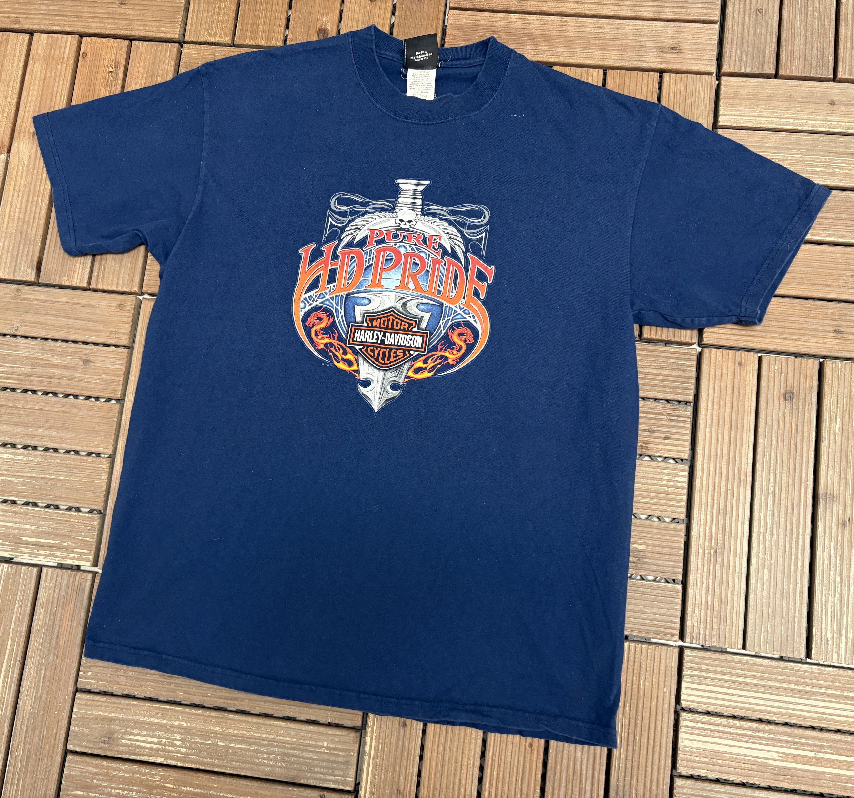 Vintage Harley Davidson Tennessee Vintage Blue T-Shirt Tee Size US L / EU 52-54 / 3 - 3 Thumbnail