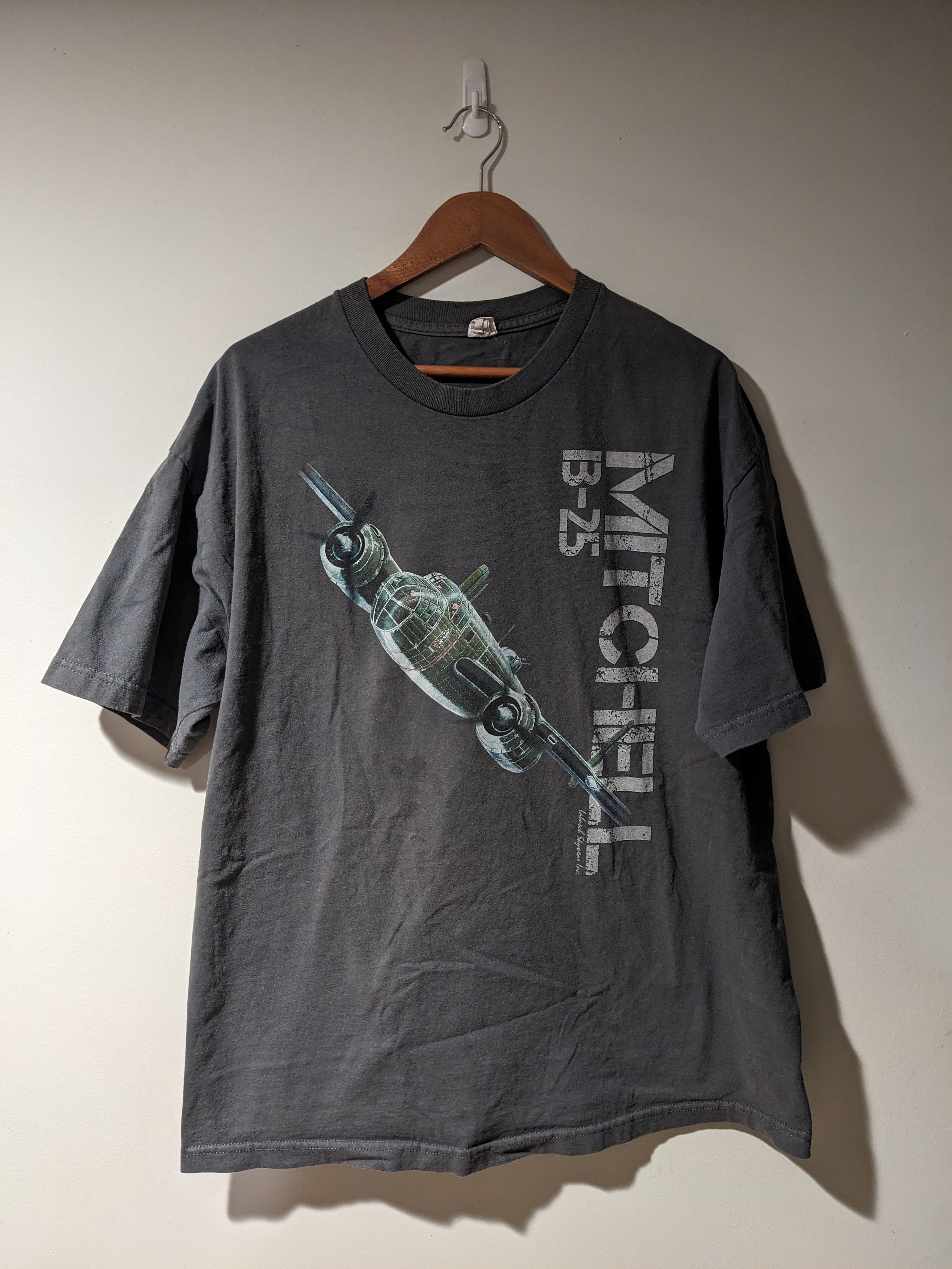 Vintage Vintage Y2K B-25 Mitchell Airplane Warfare X-Large T-Shirt Size US XL / EU 56 / 4 - 1 Thumbnail