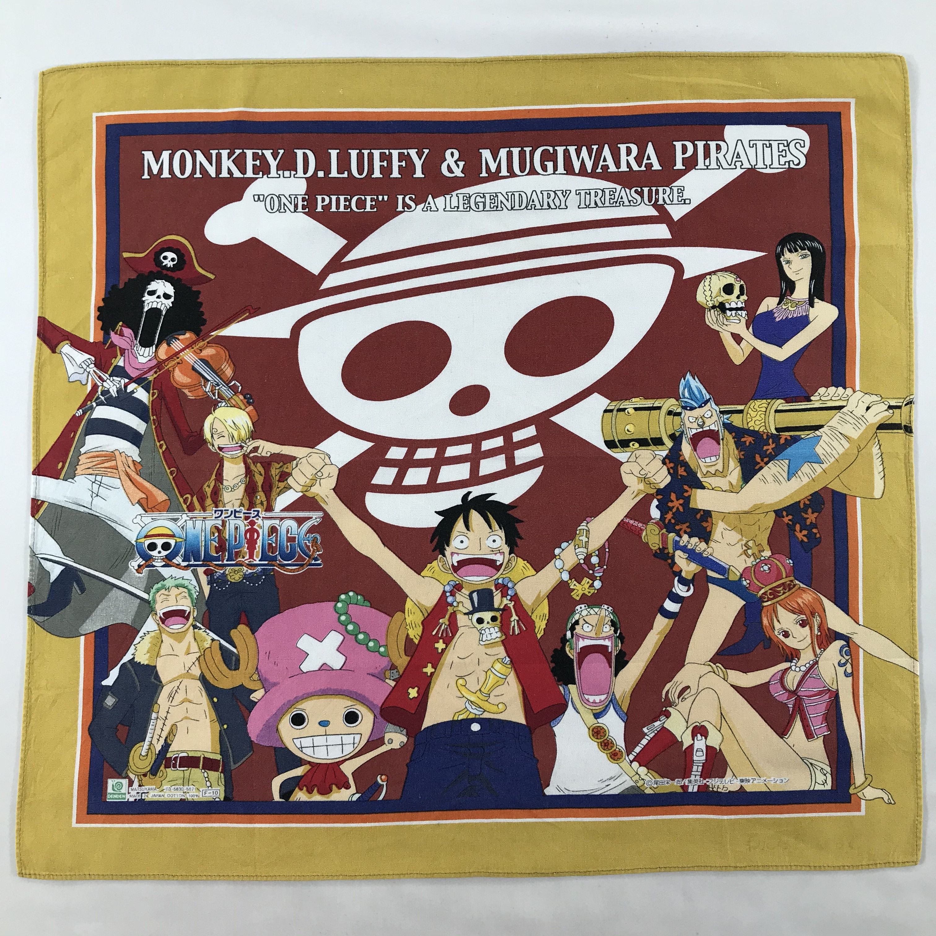 One Piece × Vintage One Piece Bandana / Handkerchief / Neckerchief - S1791 Size ONE SIZE - 1 Thumbnail