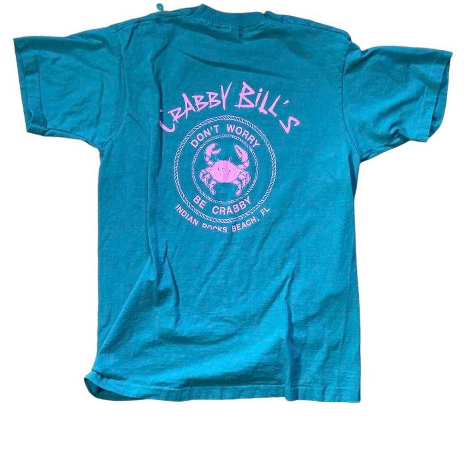 Fruit Of The Loom 90s teal crabby bills tee Size US M / EU 48-50 / 2 - 1 Thumbnail