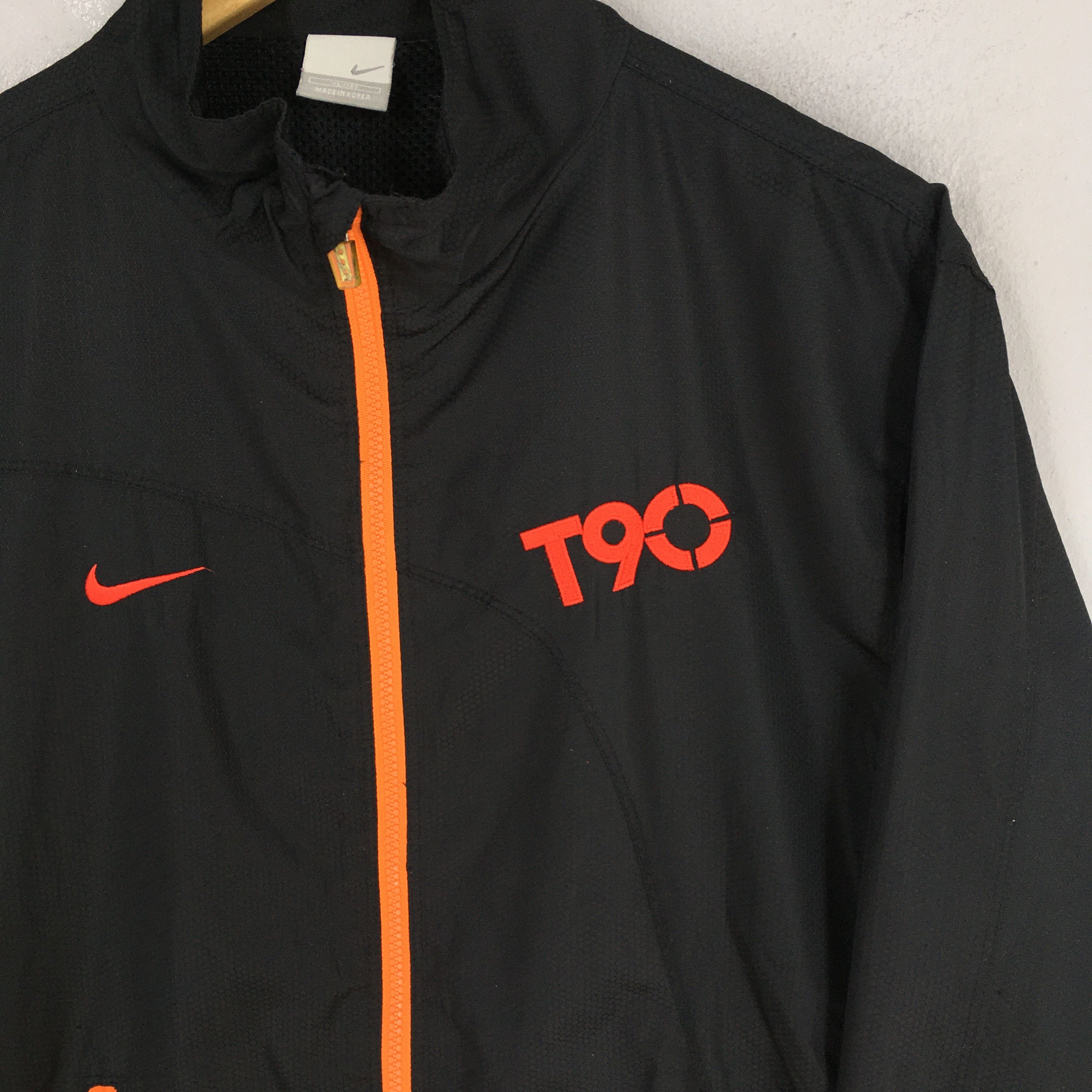 Nike Vintage 90's Nike Swoosh T90 Black Training Jacket XLarge Size US XL / EU 56 / 4 - 5 Thumbnail
