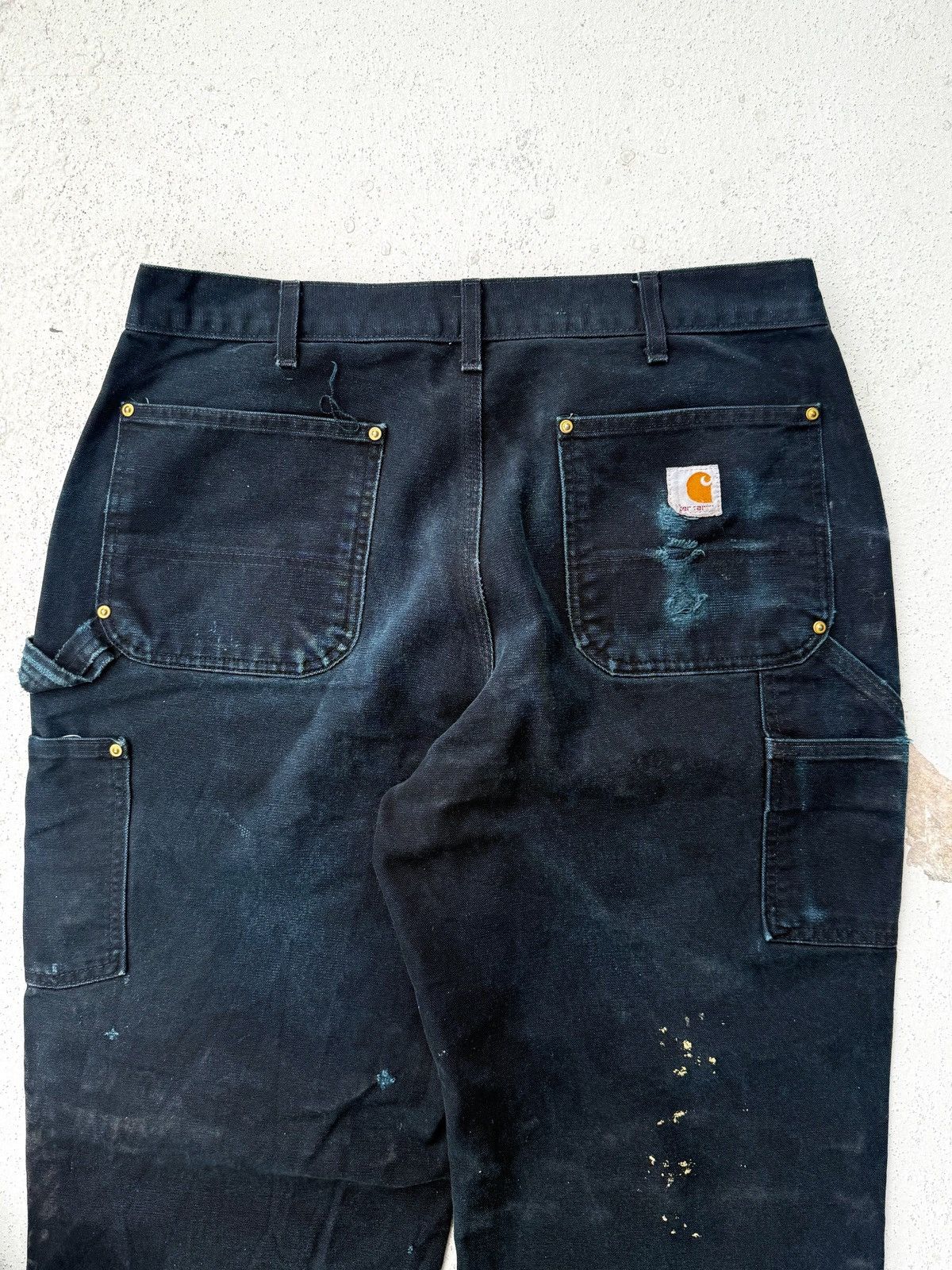 Carhartt Vintage Carhartt Double Knee Pants-Black (Distressed Fade) Size US 36 / EU 52 - 7 Thumbnail