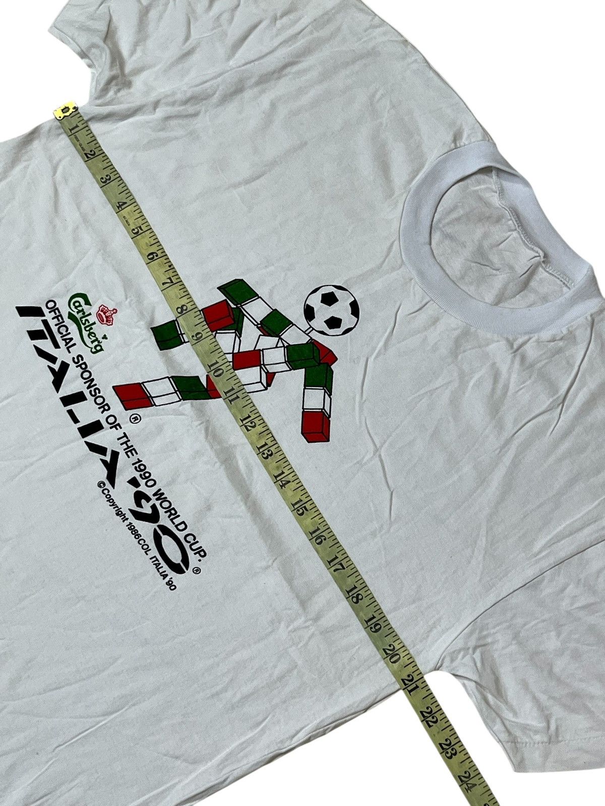 Sports Specialties RARE🔥Vintage 80s WORLD CUP ITALIA 1990 by carlsberg t shirt Size US L / EU 52-54 / 3 - 11 Thumbnail