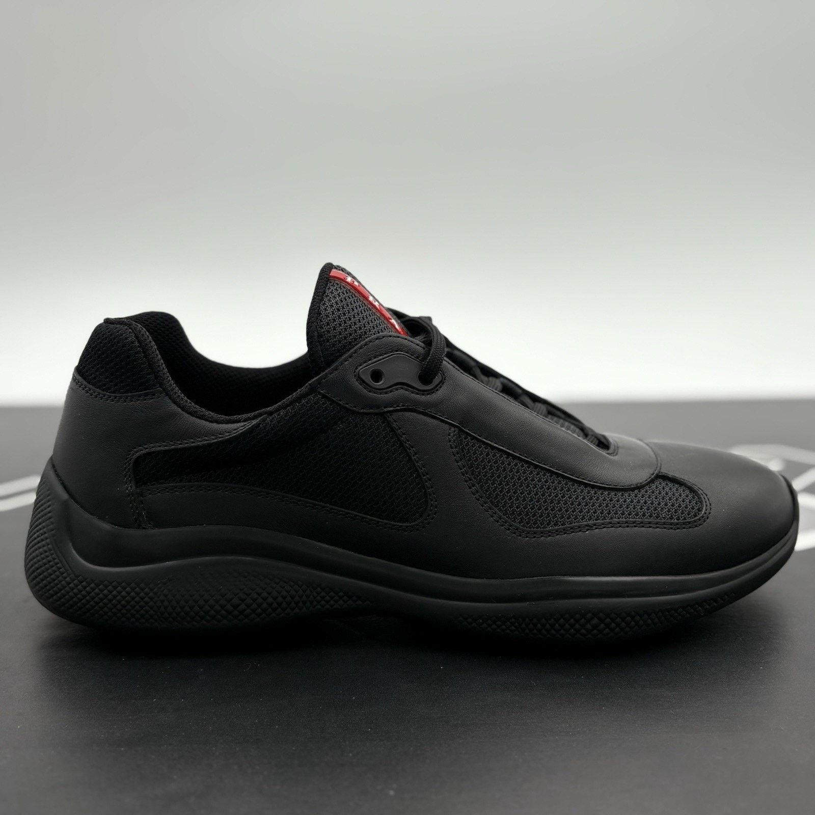 Prada Prada Americas Cup ' Black Leather ' | ONLY WORN 1x Size US 8 / EU 41 - 2 Thumbnail