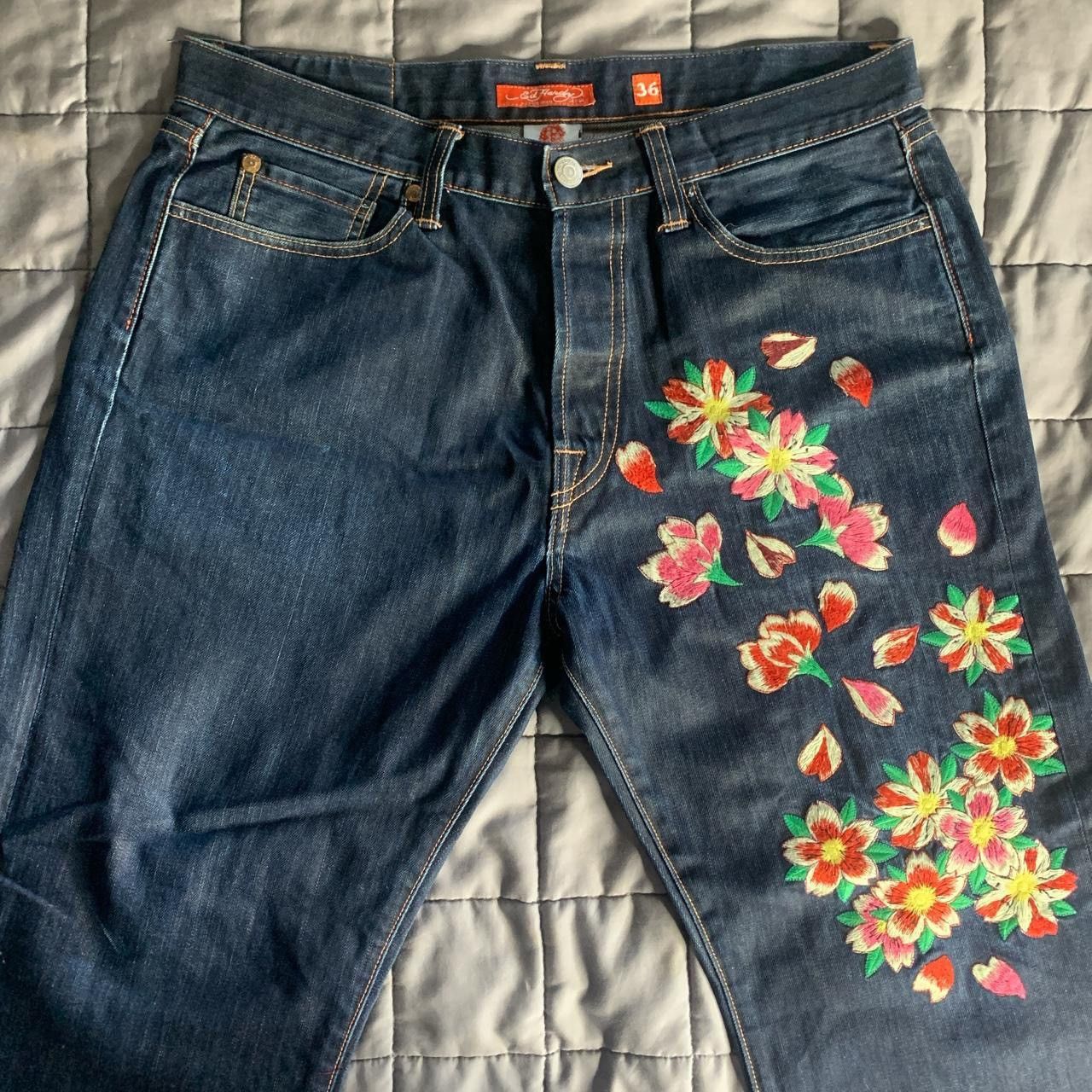 Ed Hardy × Vintage Ed Hardy Jeans/ Waist 33/34 Size US 34 / EU 50 - 3 Thumbnail