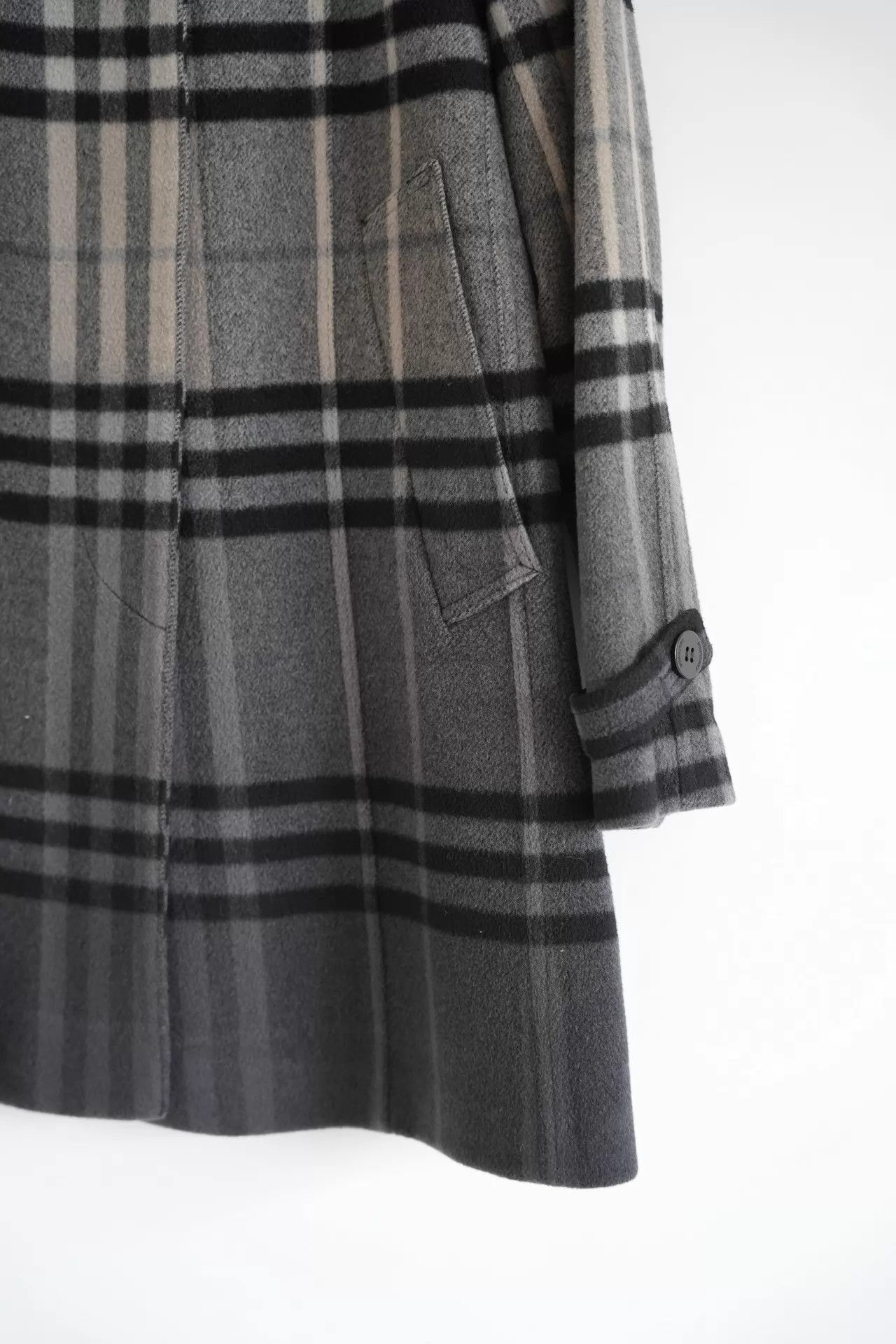 Burberry Burberry Ombre Check Wool Blend Trench Coat Sz 40 Size S / US 4 / IT 40 - 4 Thumbnail