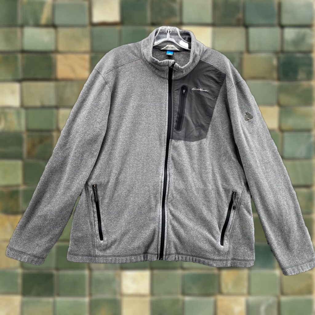 Eddie Bauer Eddie Bauer First Ascent Sweater Men Large Gray Nylon Polyester Spandex Fleece Full Zip Outdoor Preppy Gorpcore Camp Workwear Athletic Mens Size US L / EU 52-54 / 3 - 1 Thumbnail