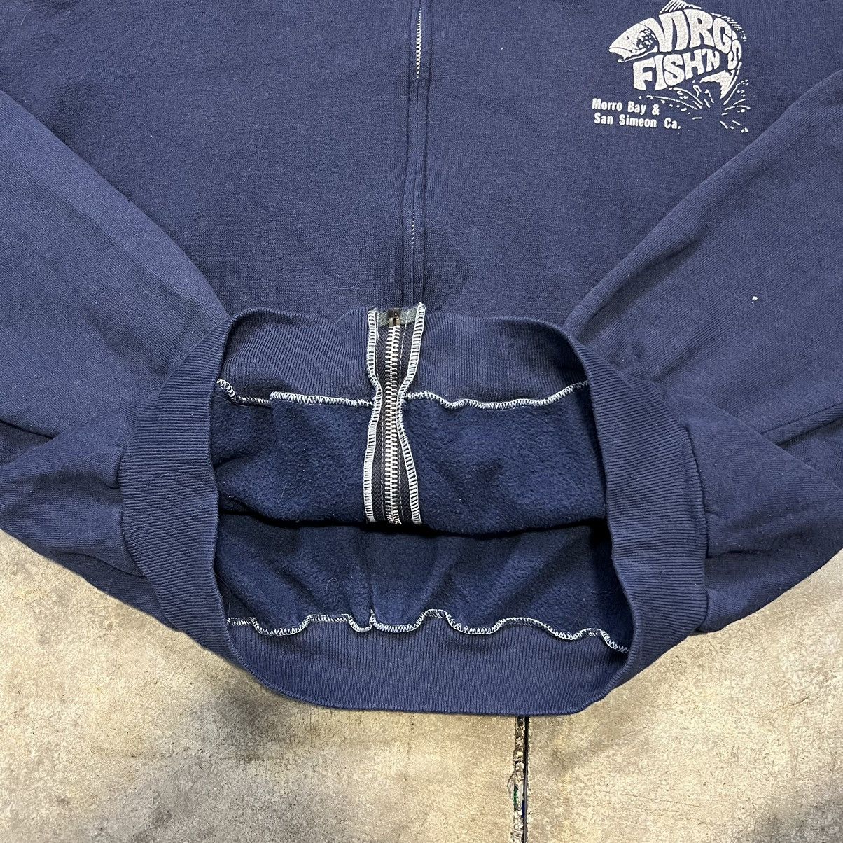 Vintage Vintage 70s Sportswear Zip Up Hoodie Boxy Faded Fishing Size US S / EU 44-46 / 1 - 9 Thumbnail