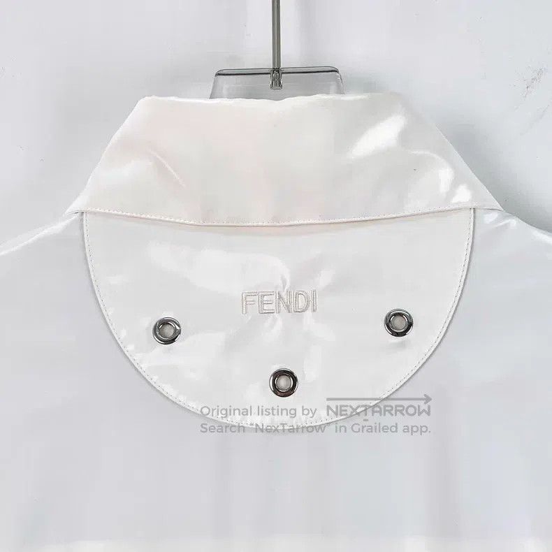 Fendi Fendi White lined logo full-print patent leather lapel sin Size XS / US 0-2 / IT 36-38 - 5 Thumbnail
