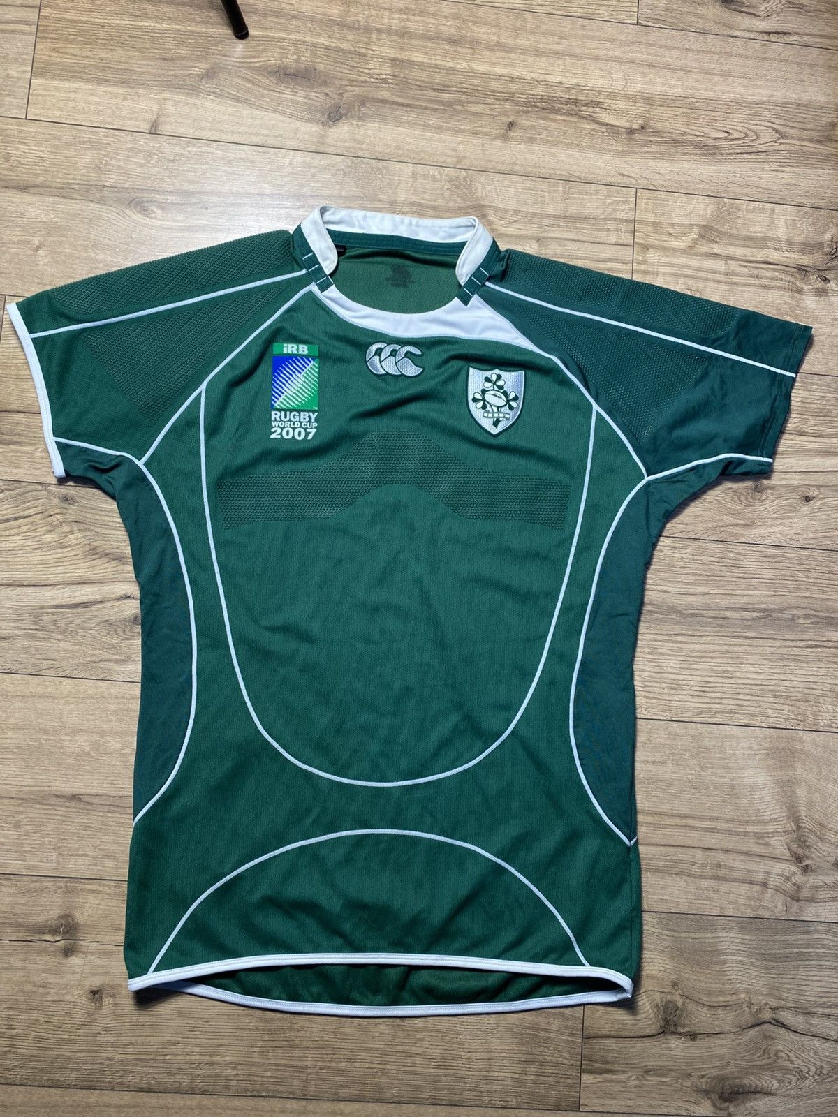 Canterbury of New Zealand Canterbury Ireland Rugby World Cup 2007 Jersey Mens XL IRFU Size US XL / EU 56 / 4 - 1 Thumbnail