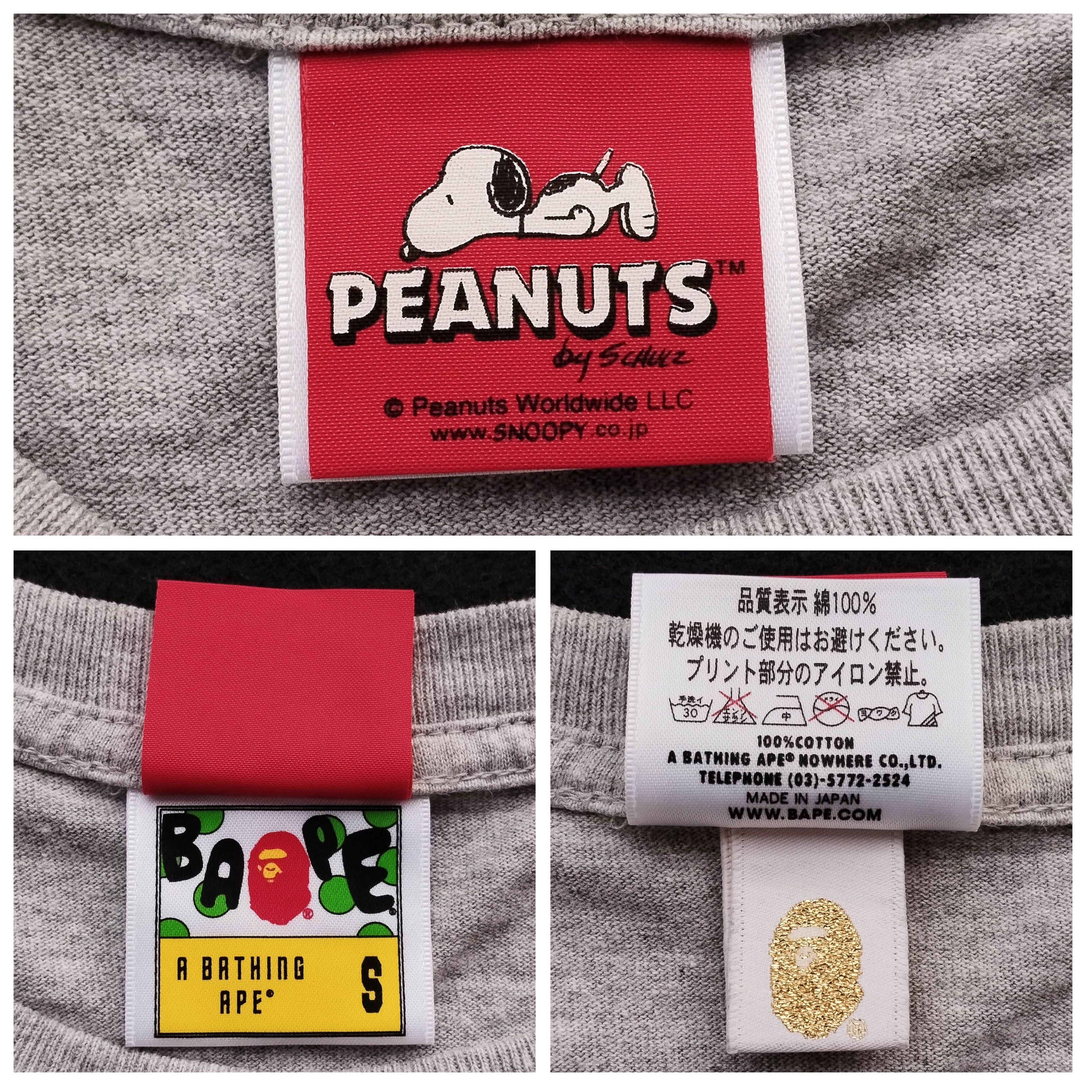 Bape 2014 Bape x Peanuts Shark Snoopy Friends Tee Size US S / EU 44-46 / 1 - 7 Thumbnail