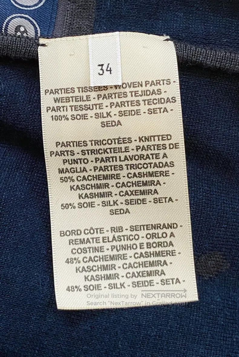 Hermes Hermes Sweater made with 50% cashmere and 50% real silk bl Size XXS / US 00 / IT 34 - 7 Thumbnail