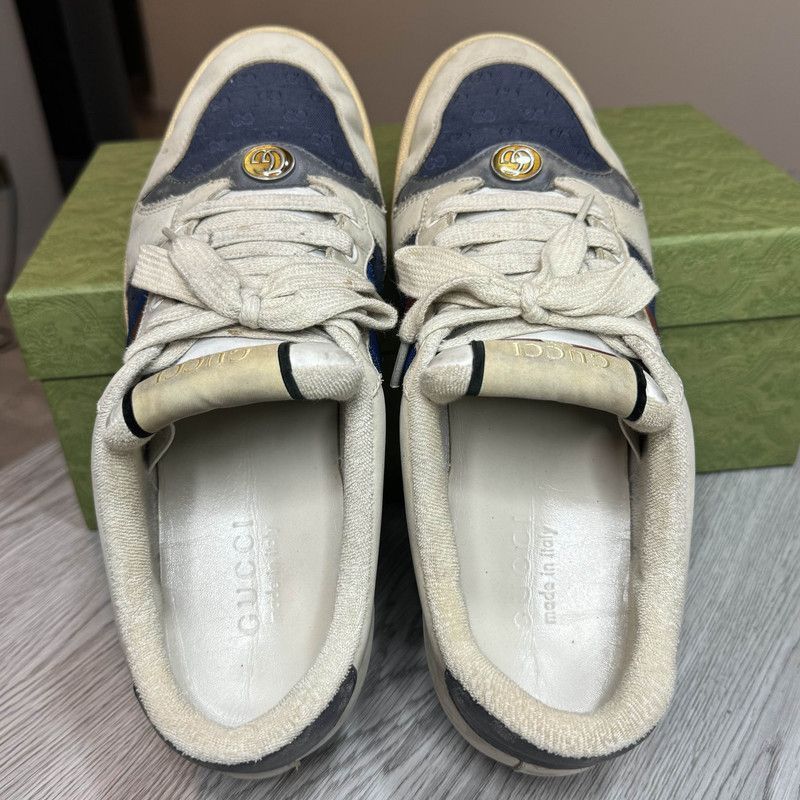 Gucci GUCCI Screener Dirty Sneakers in Grey and White - Size US 8 / EU 41 - 9 Thumbnail