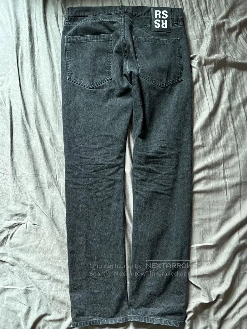 Raf Simons Raf Simons Black Denim Pants with Red Embroidery. Size US 33 - 2 Thumbnail