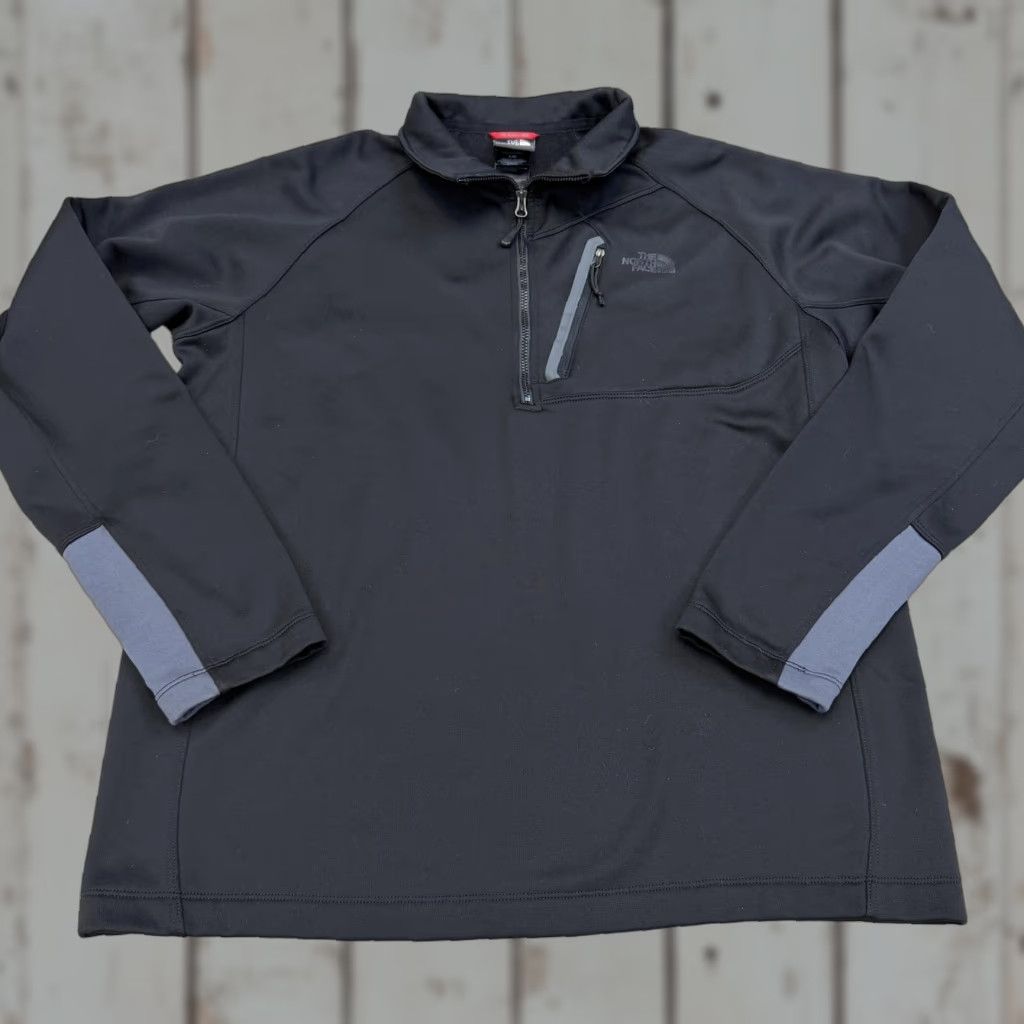 The North Face The North Face Pullover Mens Large Black Quarter Zip Fleece Sweatshirt Outdoor Size US L / EU 52-54 / 3 - 1 Thumbnail