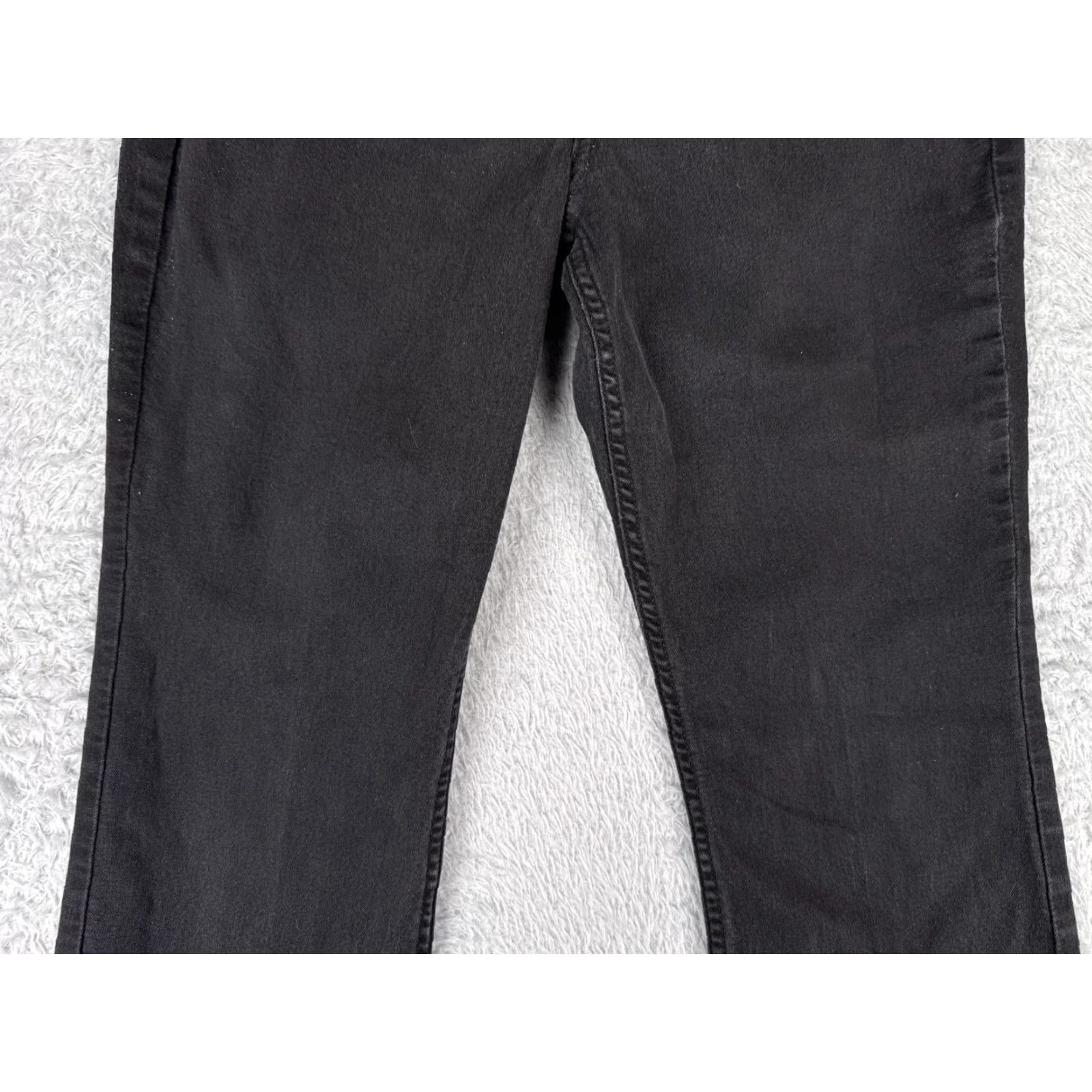 Lee Lee Jeans Women 28 Black Denim Bootcut Mid Rise Cotton Blend 28x27 Regular Inseam 27 Size 28" / US 6 / IT 42 - 3 Thumbnail