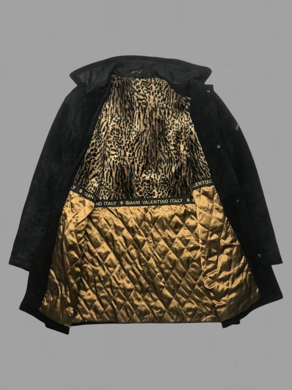 Gianni Valentino × Leather × Valentino Gianni Valentino Leopard Lined Pigskin Suede Coat Size ONE SIZE - 4 Thumbnail