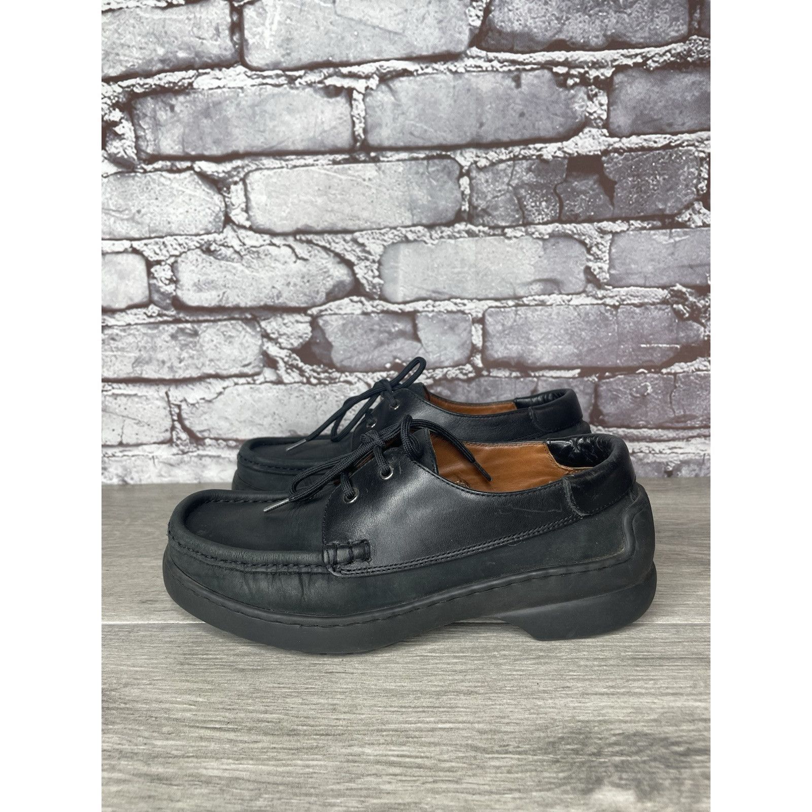 Bally Bally Grimsela Black Leather Moc Toe VTG Oxfords Shoes Women Size US 5.5 / IT 35.5 - 1 Thumbnail