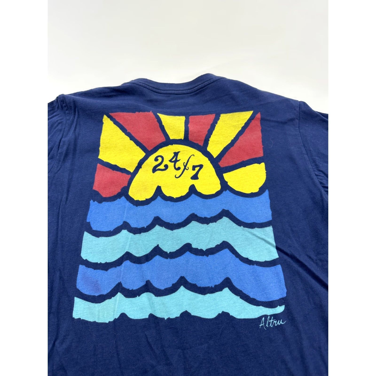 Vintage Altru Shirt Men’s Medium Blue 24/7 Good Vibes Sunny Days Short Sleeve Size US M / EU 48-50 / 2 - 6 Thumbnail