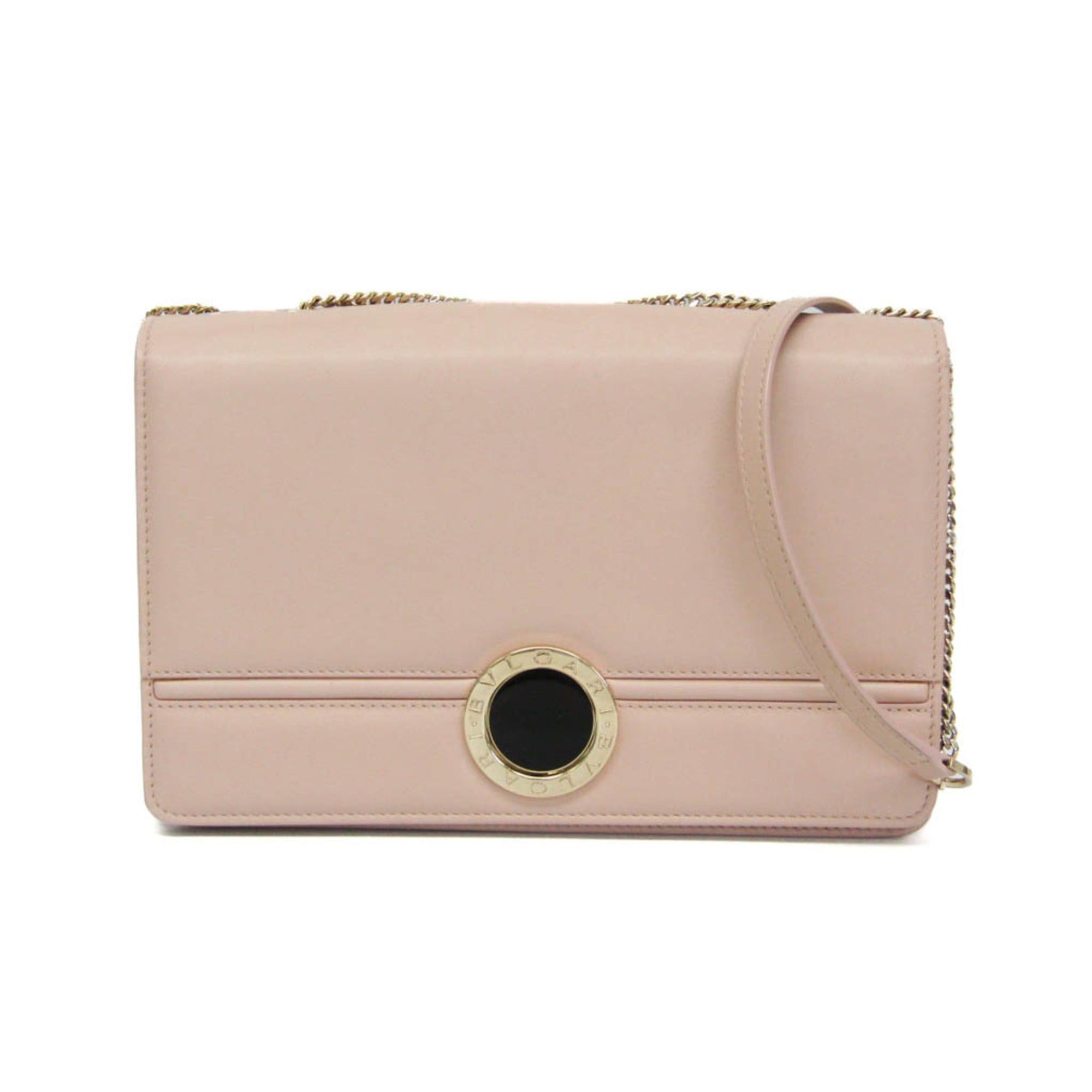 Bvlgari Bvlgari Chain Shoulder Bag Women's Leather Shoulder Bag Pink Beige Size ONE SIZE - 1 Thumbnail