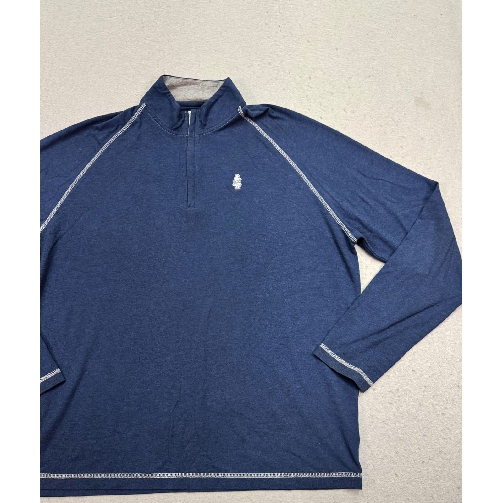 johnnie-O Johnnie-O Sweater Mens XL Blue Bamboo Performance Pullover Quarter Zip Natural Size US XL / EU 56 / 4 - 2 Thumbnail