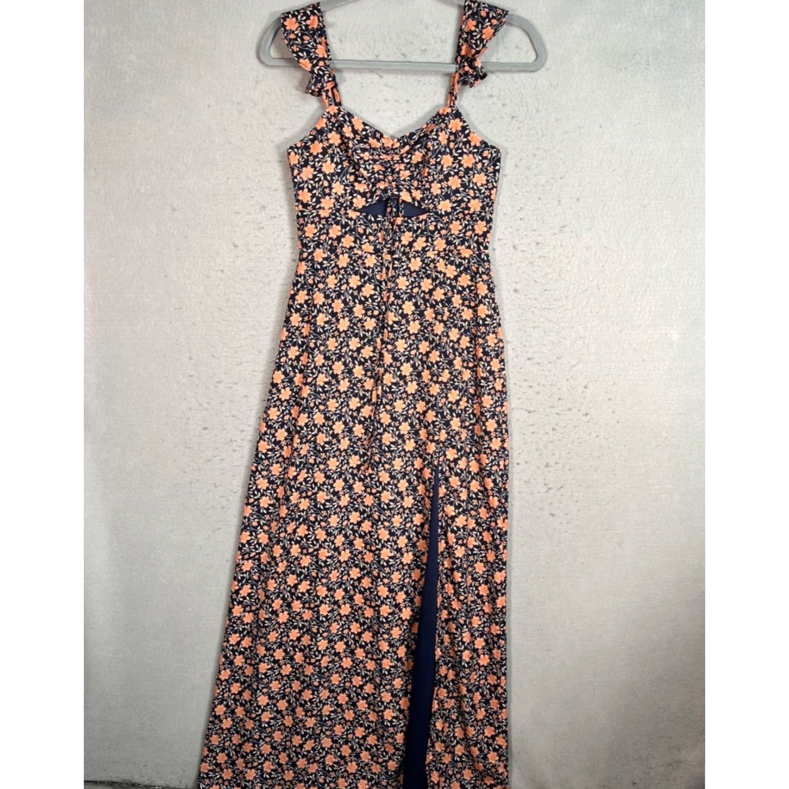 Lulus Lulus Womens XS Floral Maxi Dress With Tie Straps Size XS / US 0-2 / IT 36-38 - 2 Thumbnail