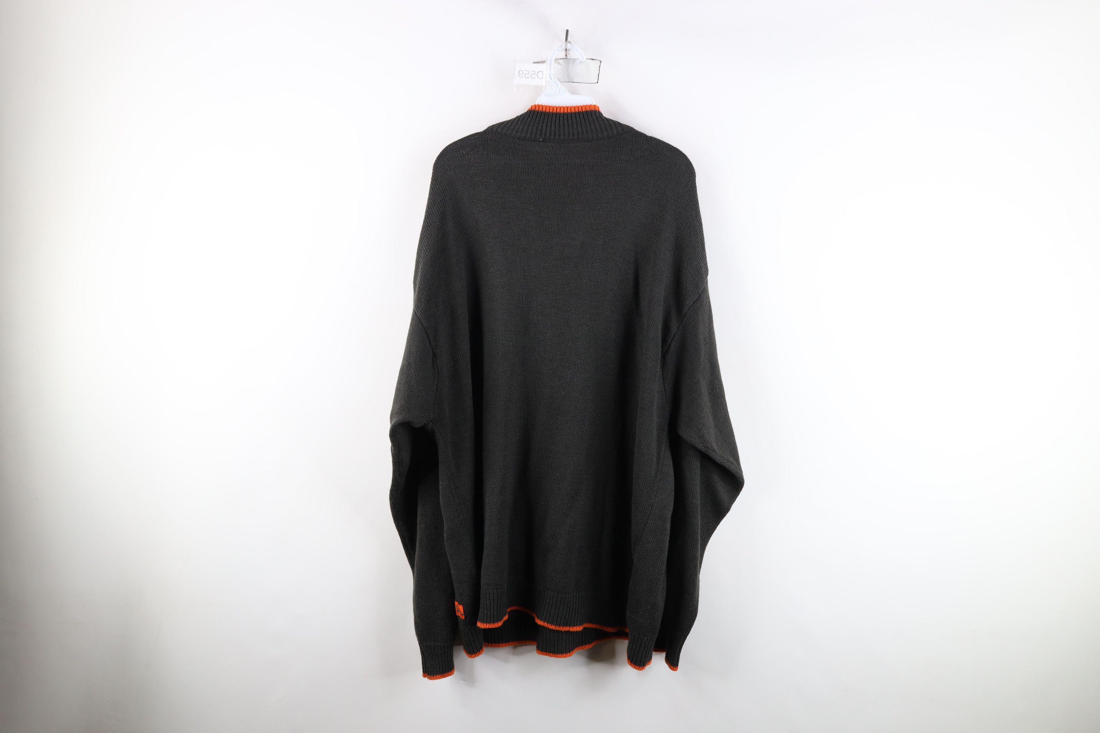 Vintage Vintage 90s Y2K Streetwear Fit Knit Mock Neck Sweater Gray Size US XXL / EU 58 / 5 - 11 Thumbnail