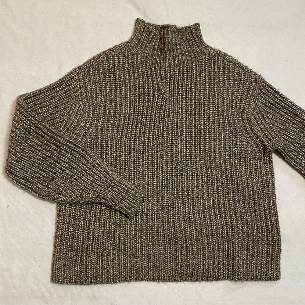 Ann Taylor NWT New ANN TAYLOR Shimmer Ribbed Mock Neck Sweater Size XX Size XXS / US 00 / IT 34 - 6 Thumbnail