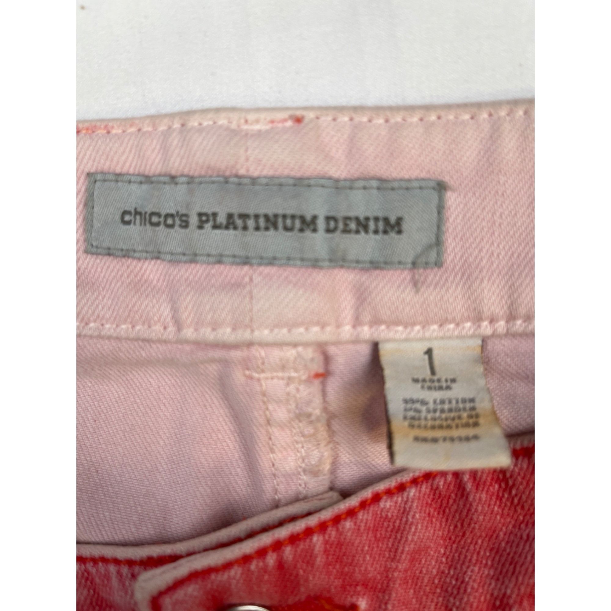 Other Chicos Platinum Denim Women's Pink Jeans Cropped Size 32 x 2 Size 32" / US 10 / IT 46 - 4 Thumbnail