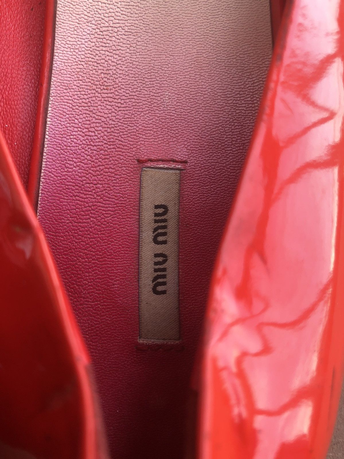 Miu Miu MIU MIU red Flat Leather Shoes Size 40 Size US 9 / IT 39 - 12 Thumbnail